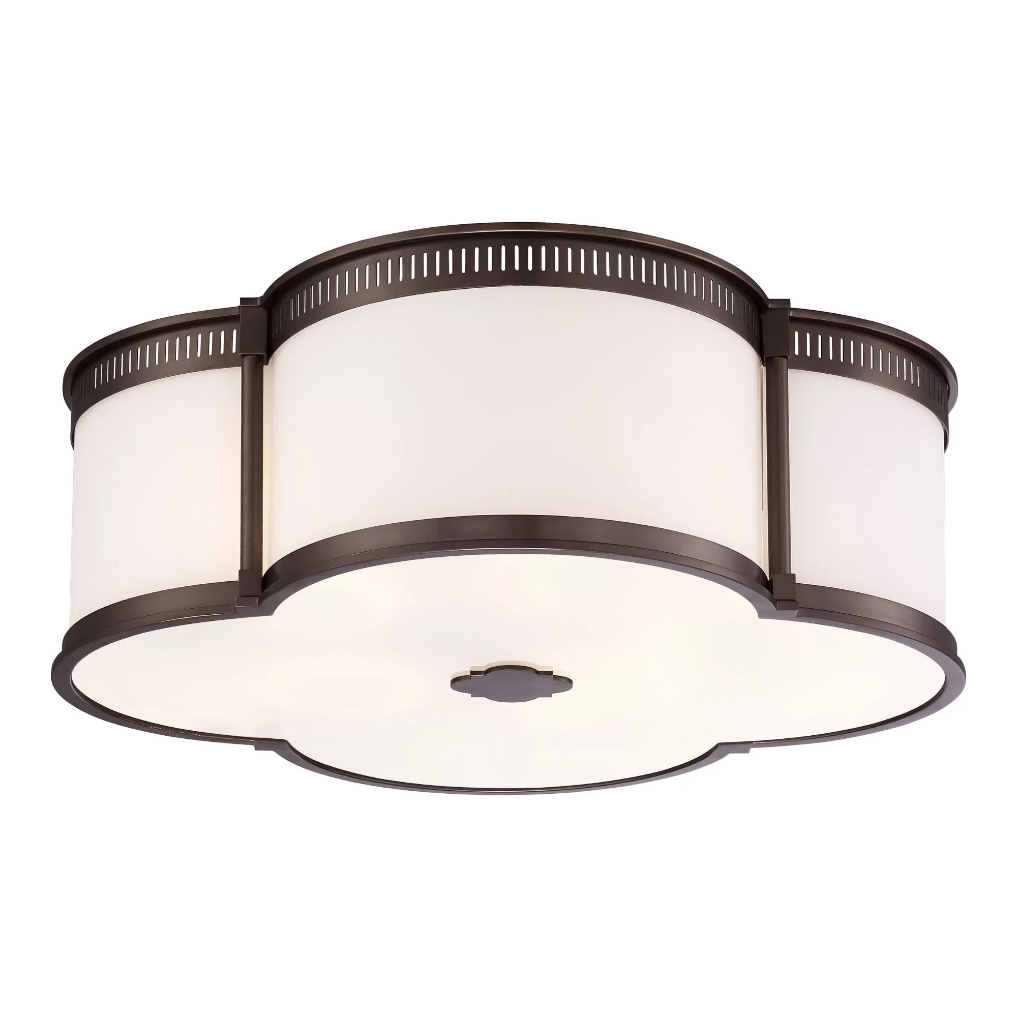 22" LED Flush Mount, Harvard Court Bronze Finish