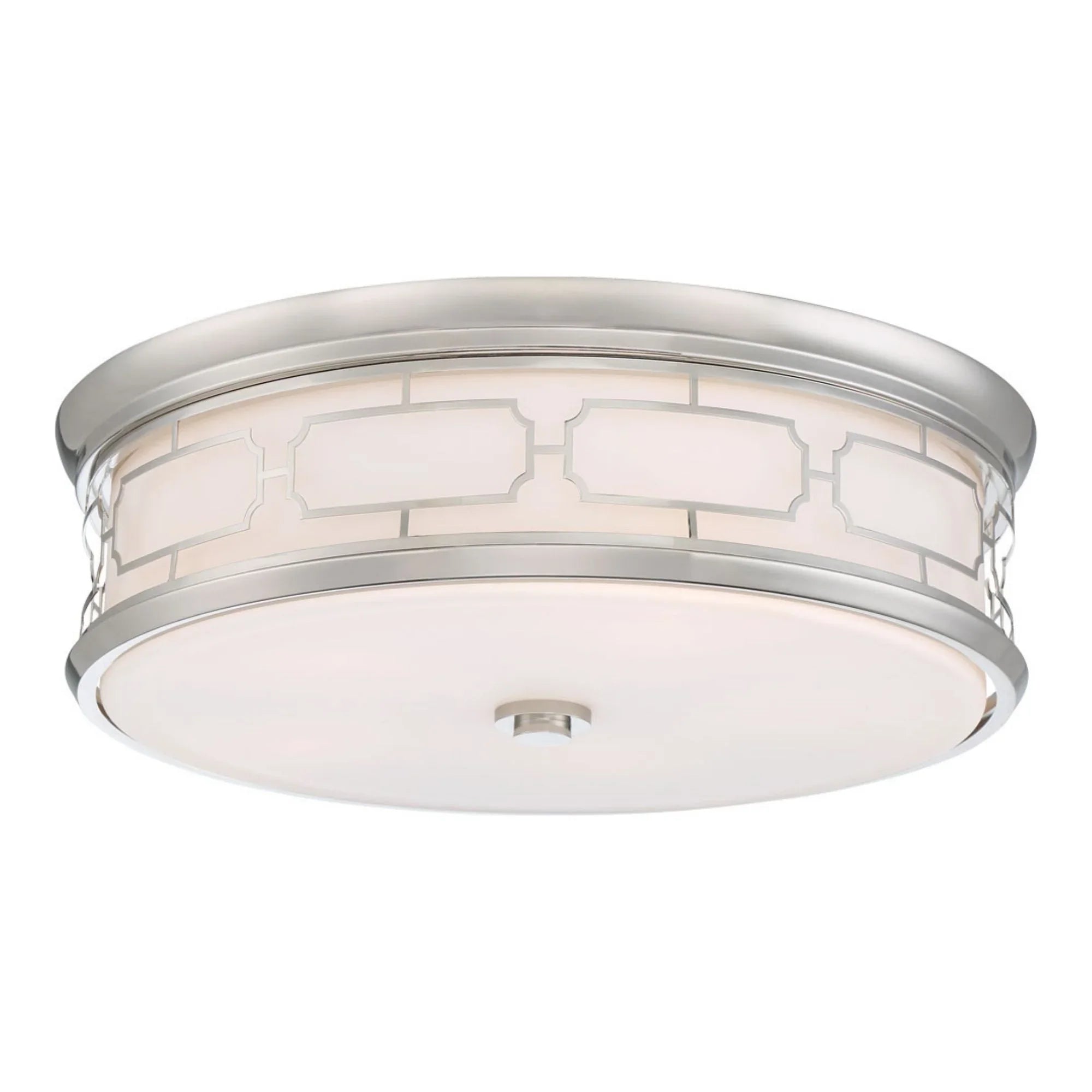 20" LED Flush Mount, Polished Nickel Finish