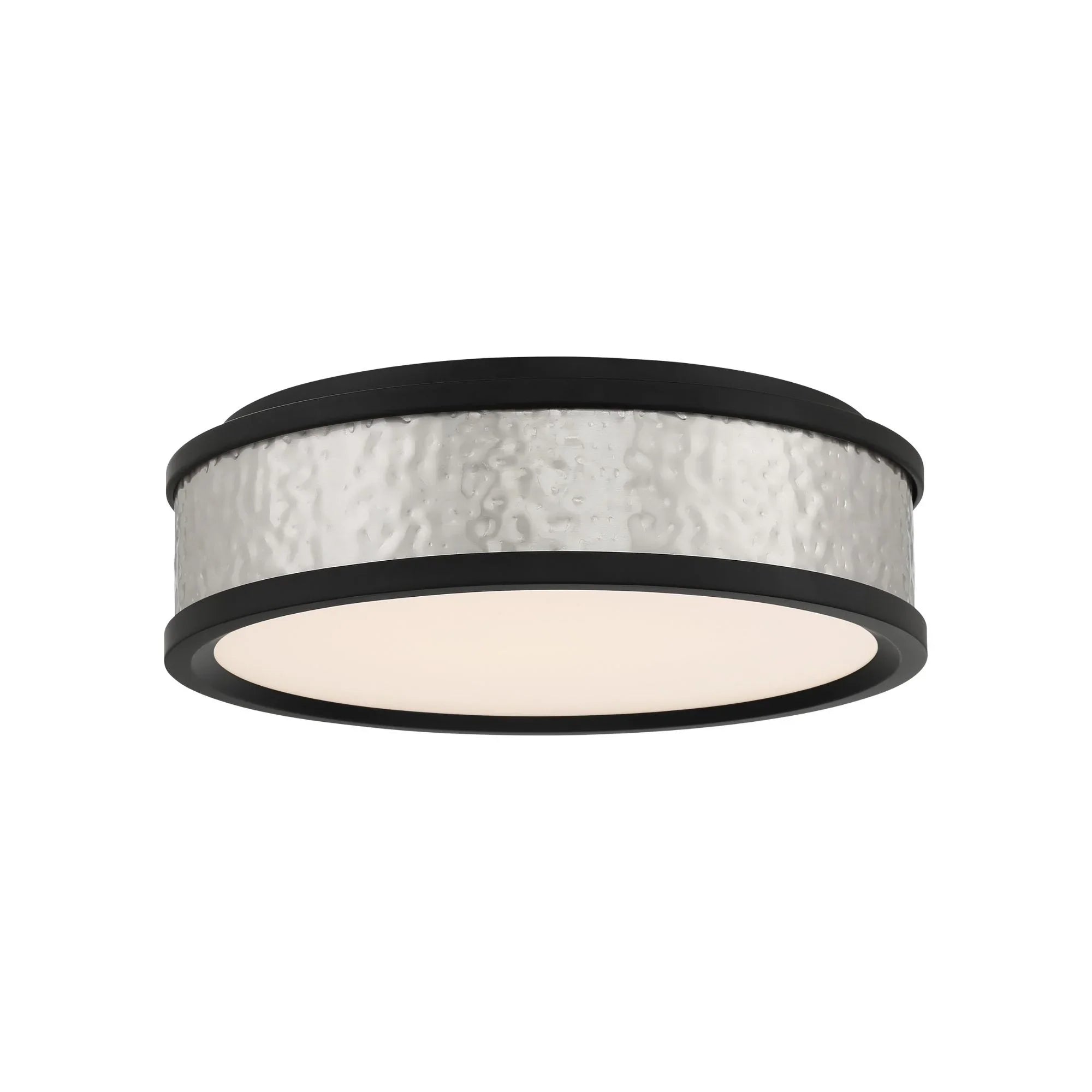 12" LED Flush Mount, Coal & Brushed Nickel Finish
