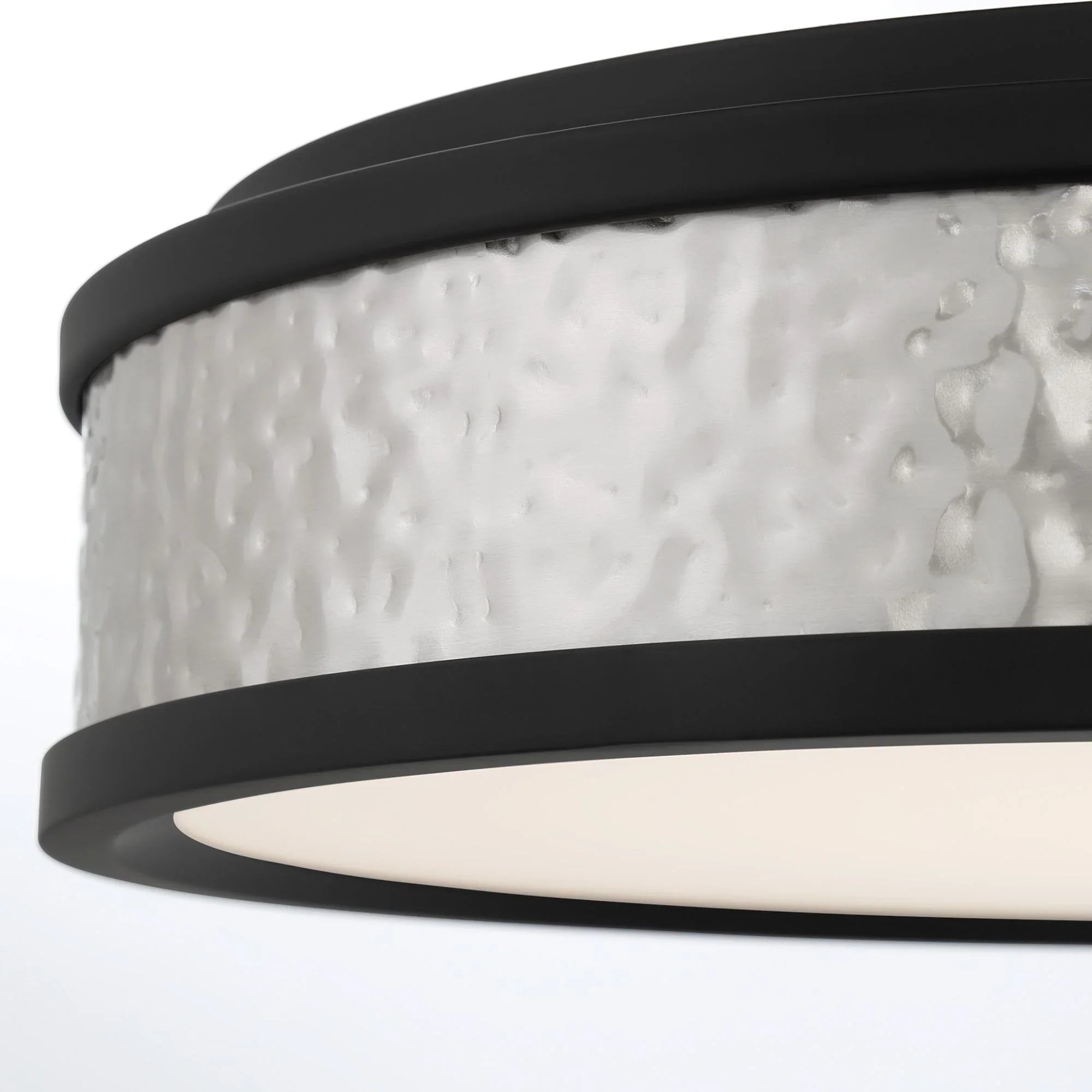 15" LED Flush Mount, Coal & Brushed Nickel Finish