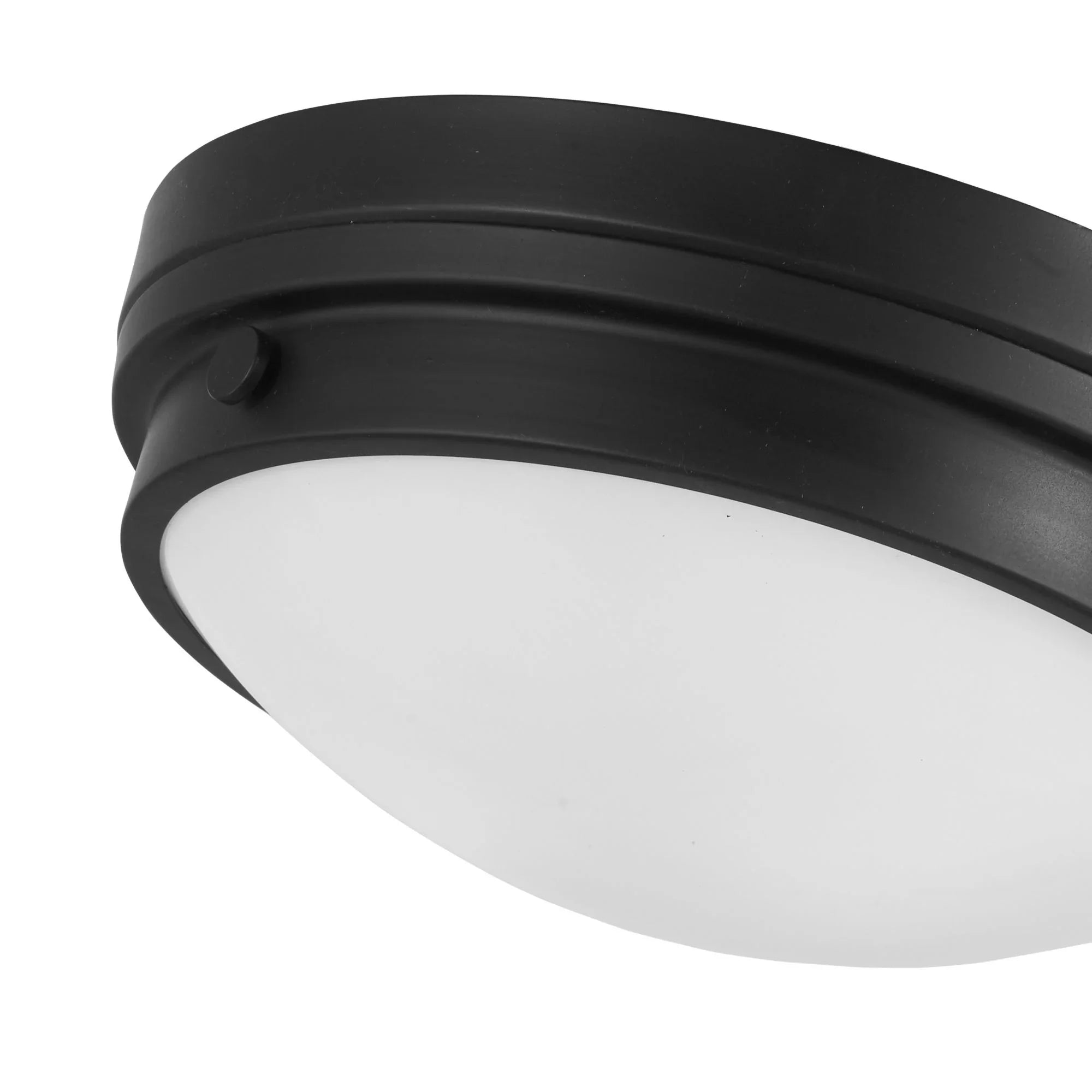 13" 2-Light Flush Mount, Coal Finish
