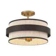 Harbor Wrap 16" 3-Light Semi-Flush Mount, Legacy Brass & Bronze Finish