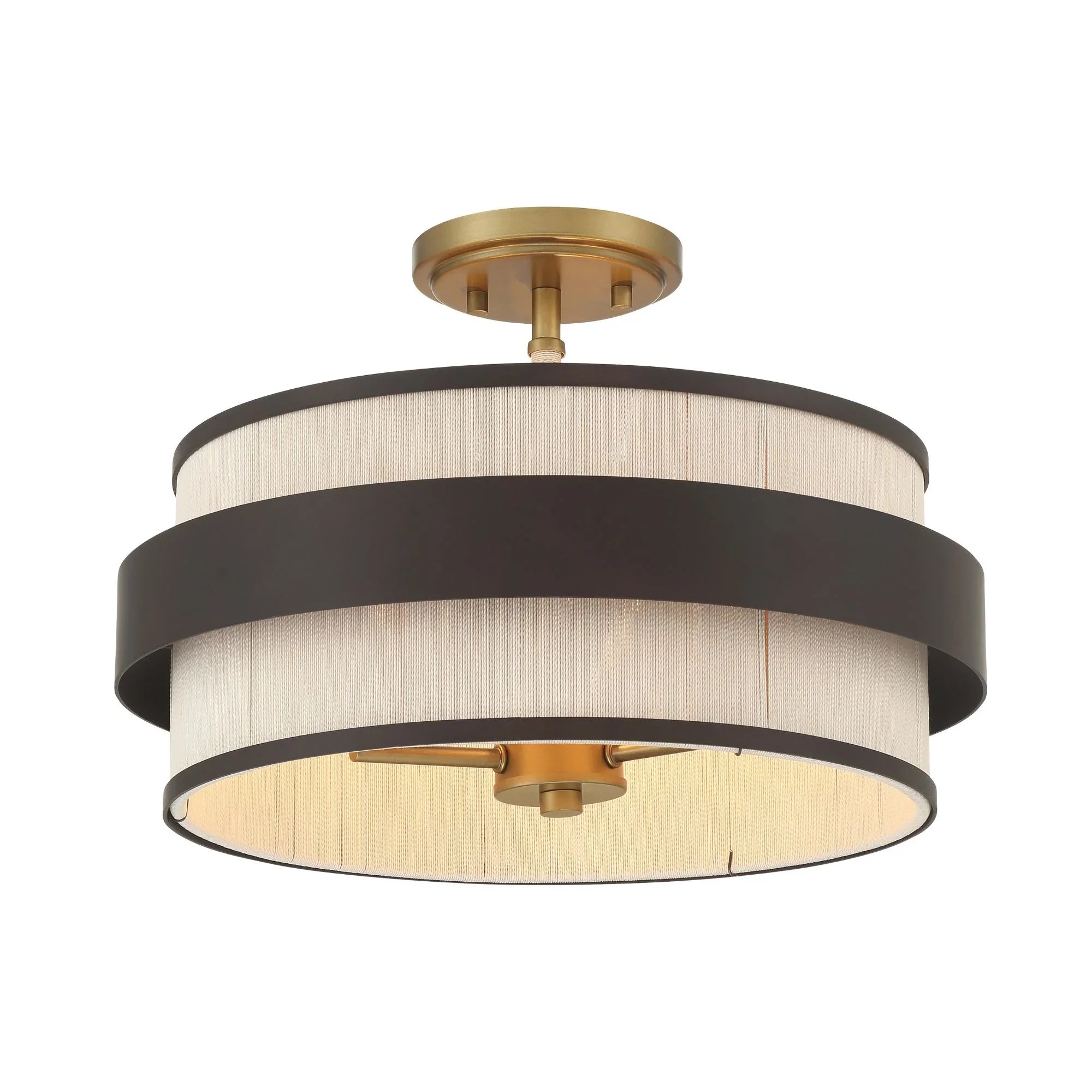 Harbor Wrap 16" 3-Light Semi-Flush Mount, Legacy Brass & Bronze Finish