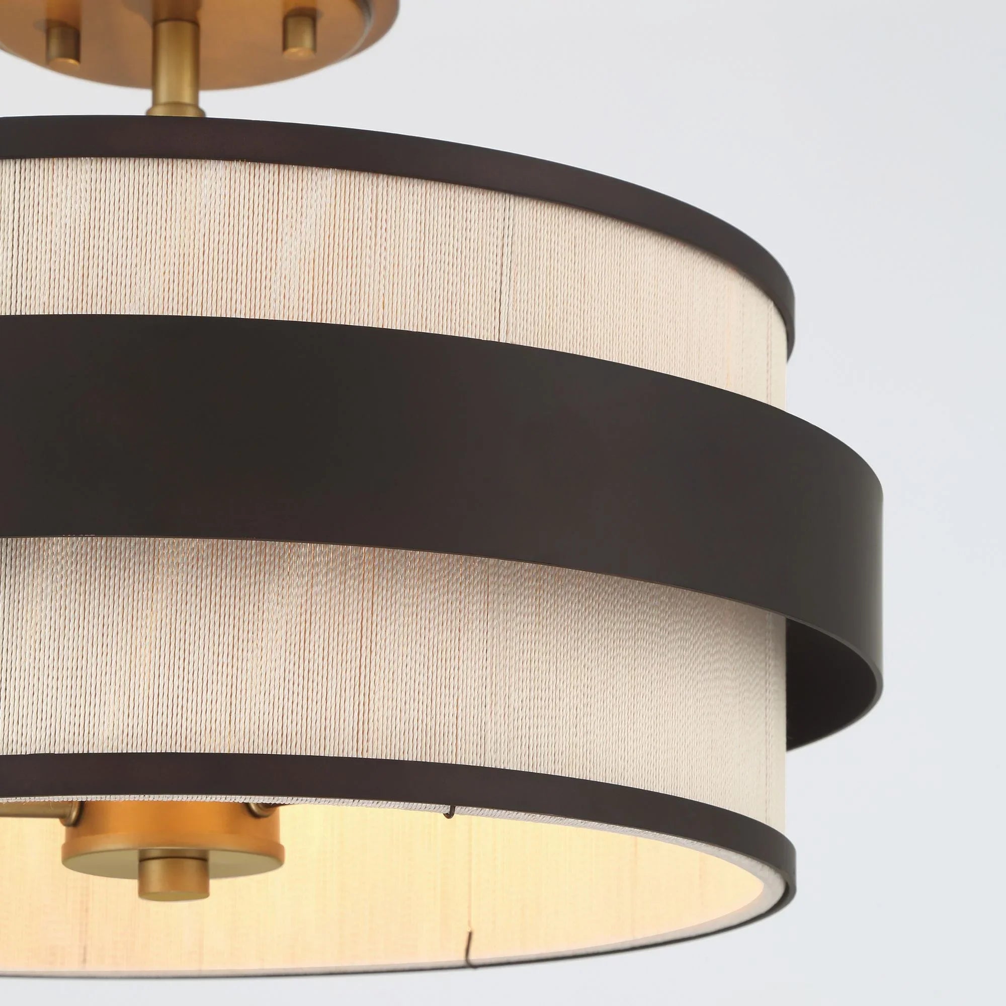 Harbor Wrap 16" 3-Light Semi-Flush Mount, Legacy Brass & Bronze Finish