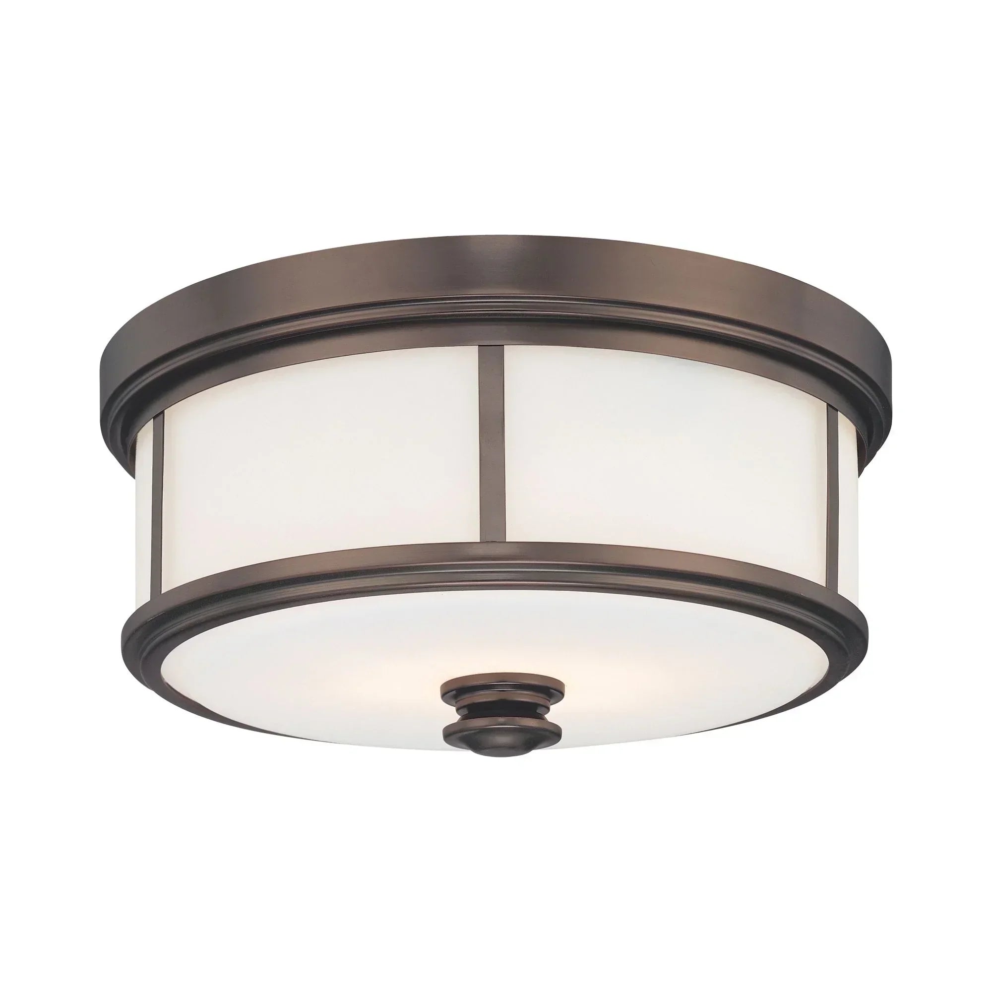 Harbour Point 14" 2-Light Flush Mount, Harvard Court Bronze Finish
