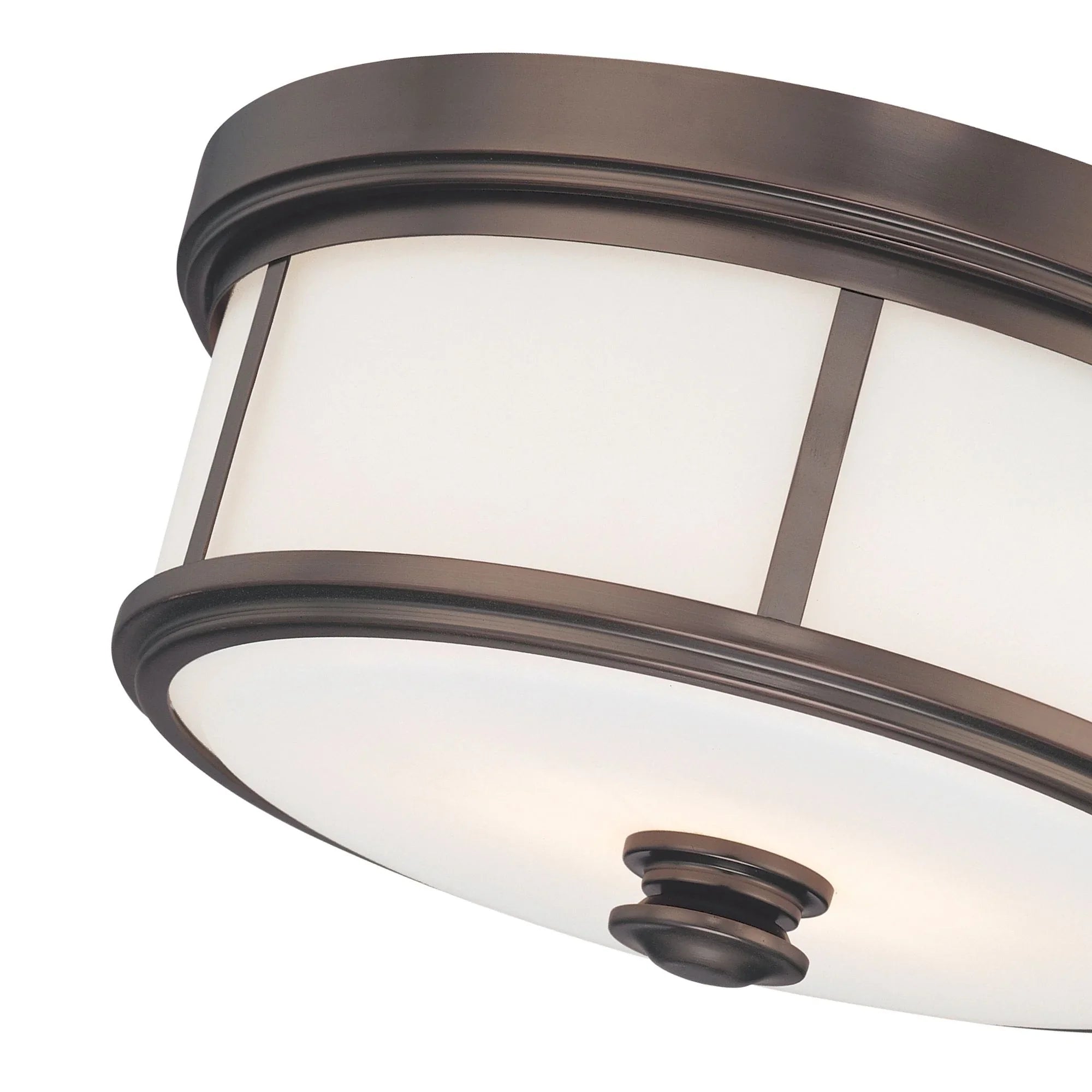 Harbour Point 14" 2-Light Flush Mount, Harvard Court Bronze Finish