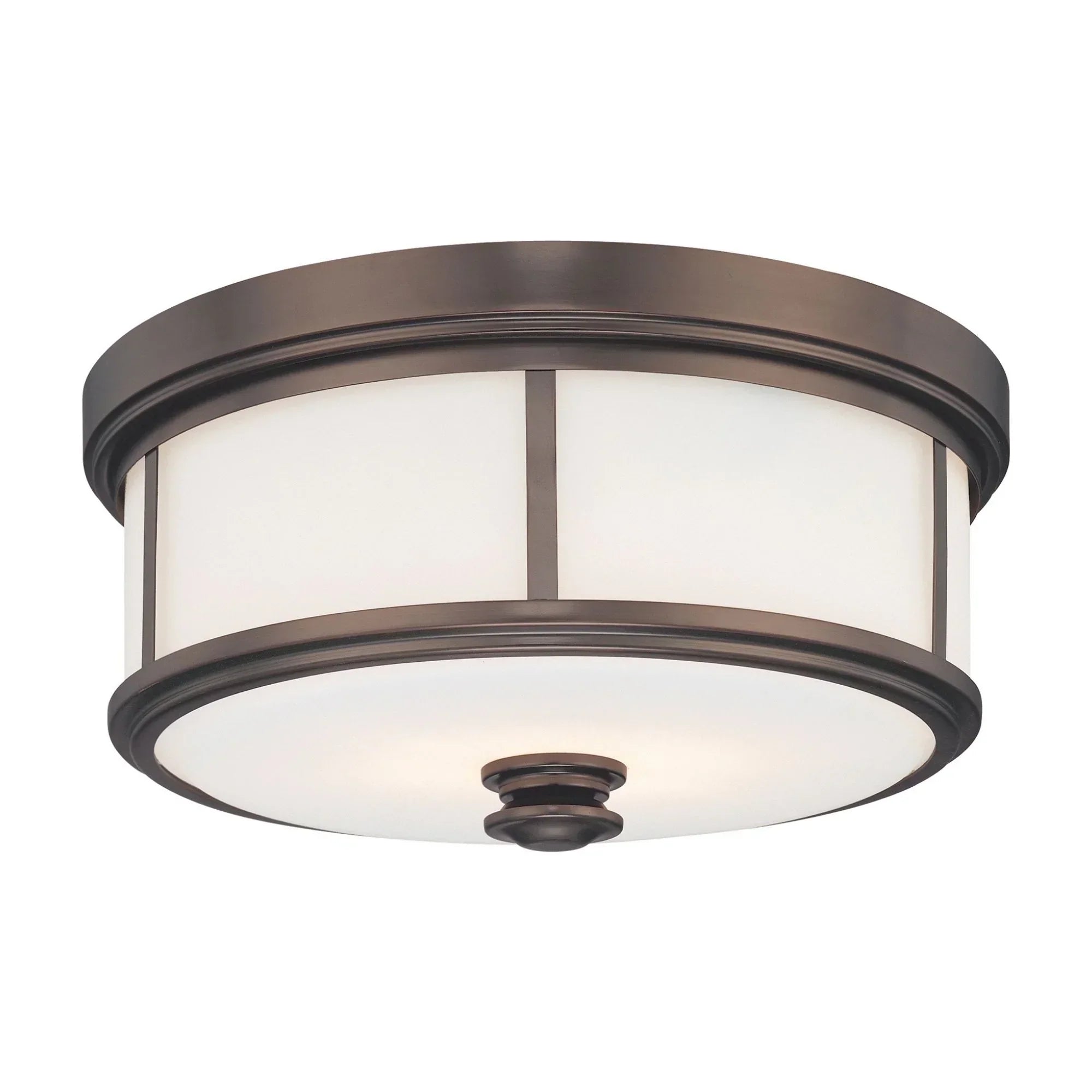 Harbour Point 16" 3-Light Flush Mount, Harvard Court Bronze Finish