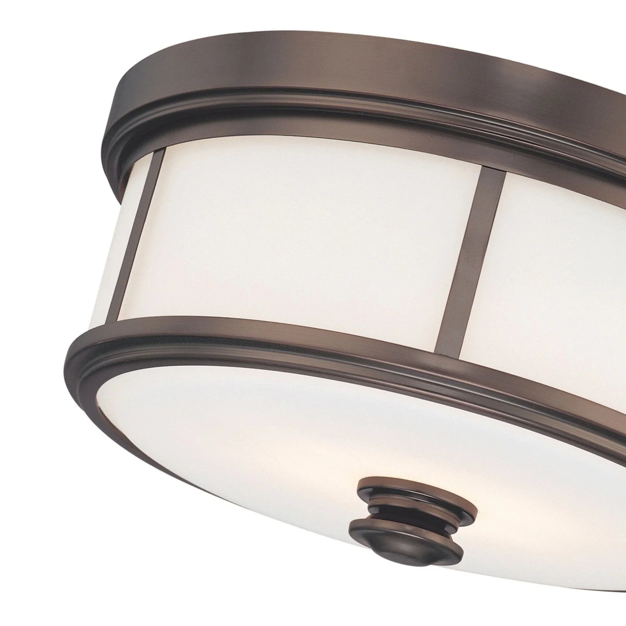 Harbour Point 16" 3-Light Flush Mount, Harvard Court Bronze Finish
