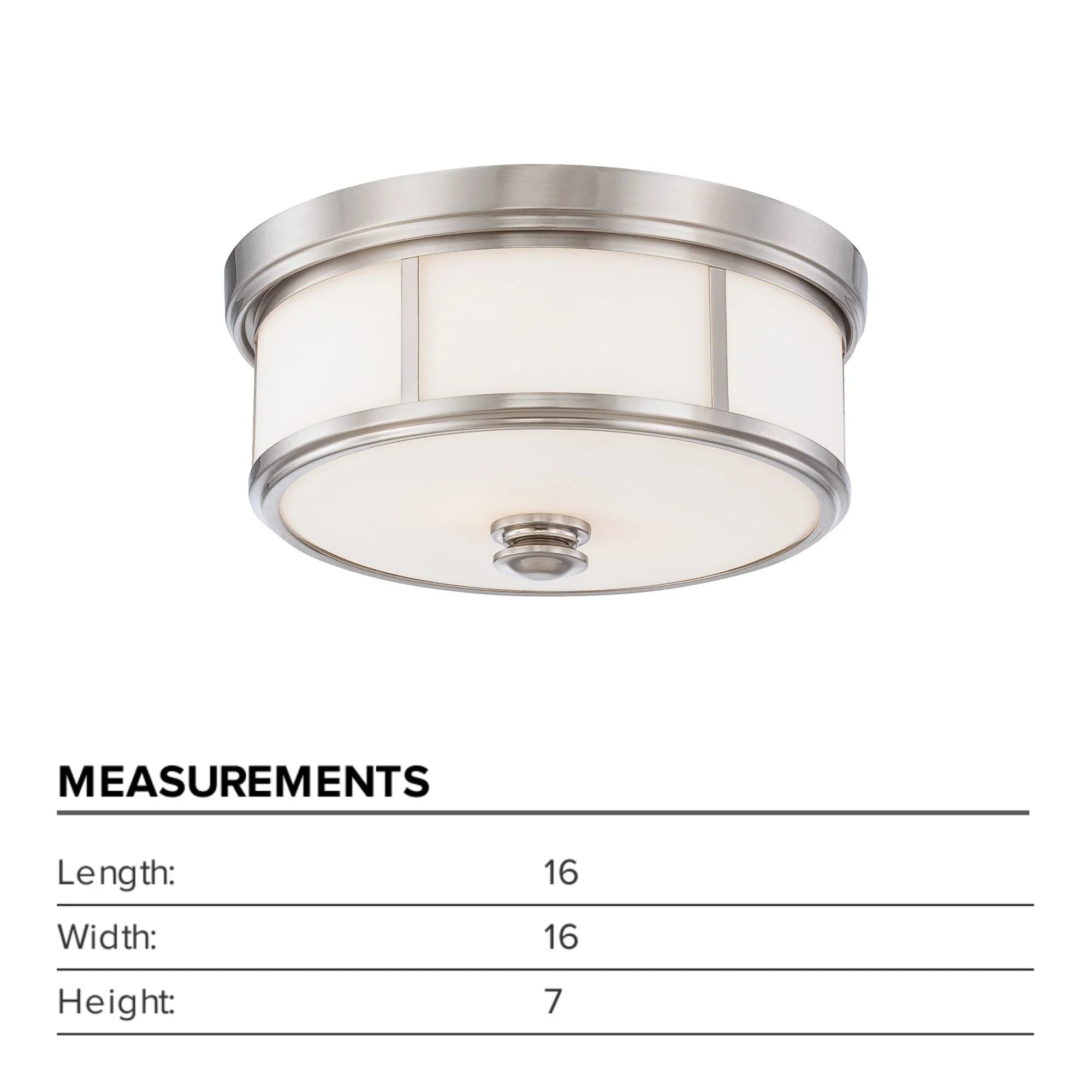 Harbour Point 16" 3-Light Flush Mount, Brushed Nickel Finish