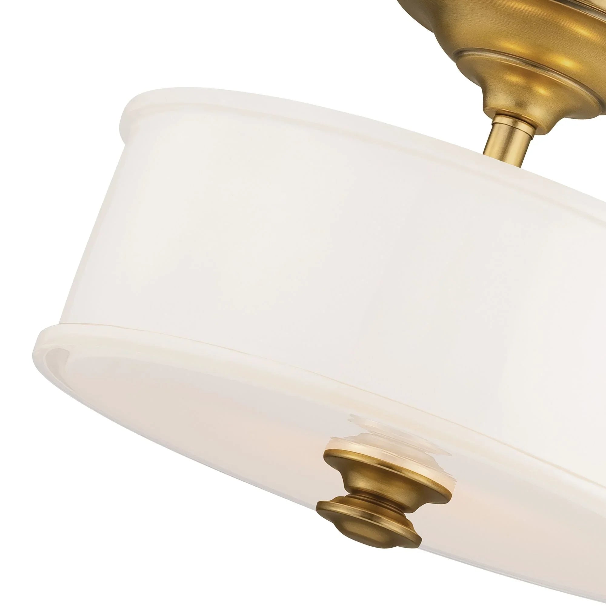 Harbour Point 14" 2-Light Semi-Flush Mount, Liberty Gold Finish