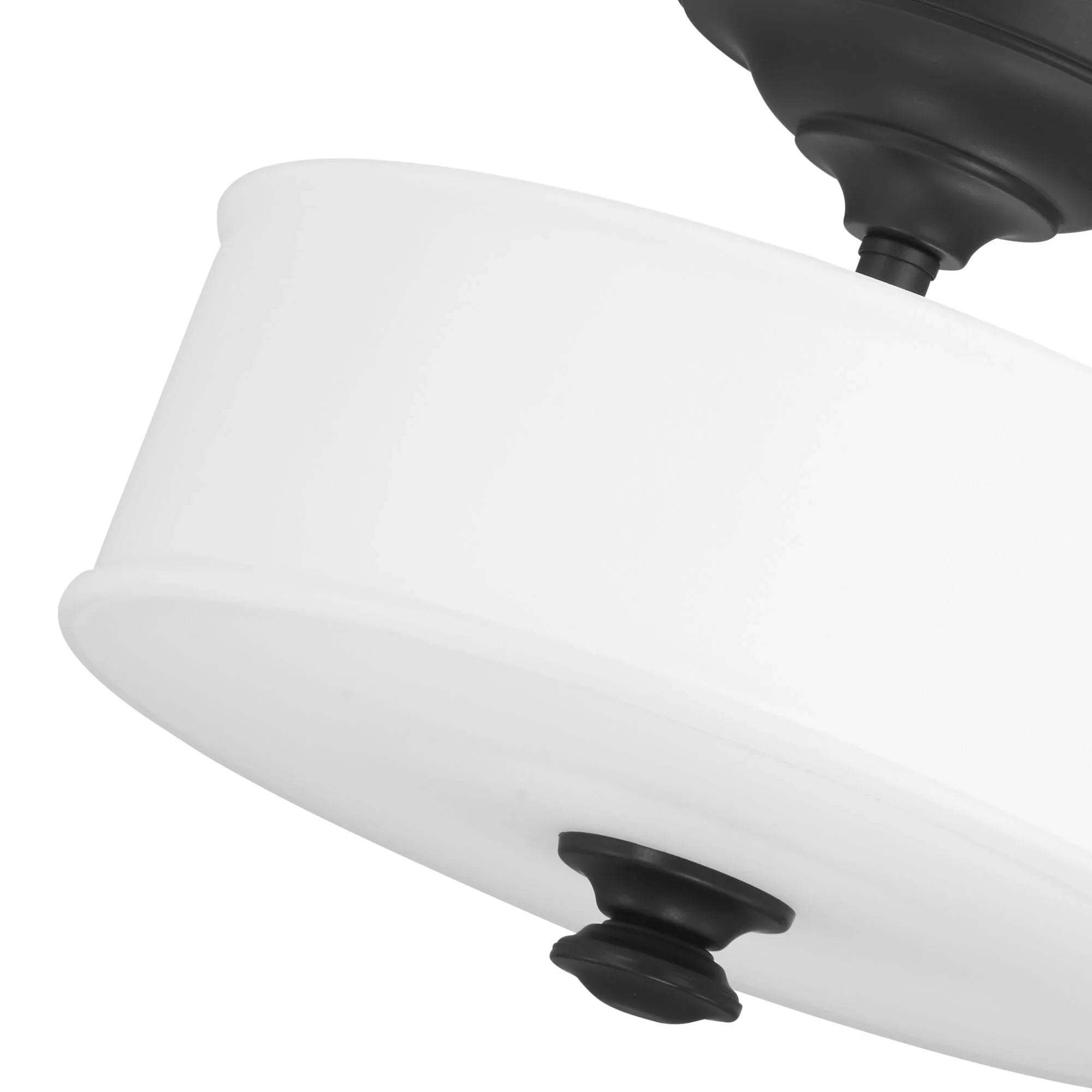 Harbour Point 14" 2-Light Semi-Flush Mount, Coal Finish