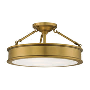 Harbour Point 19" 3-Light Semi-Flush Mount, Liberty Gold Finish