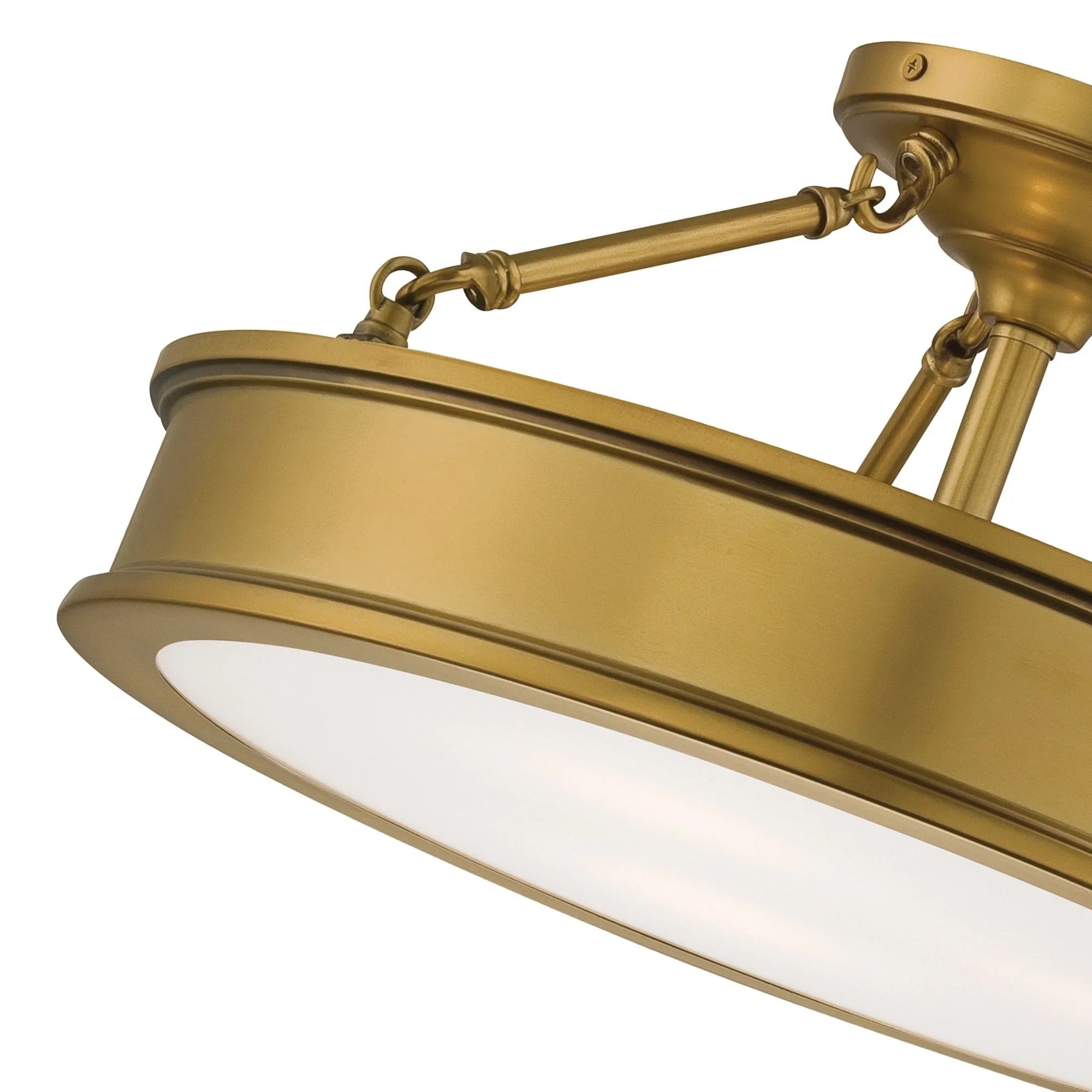Harbour Point 19" 3-Light Semi-Flush Mount, Liberty Gold Finish