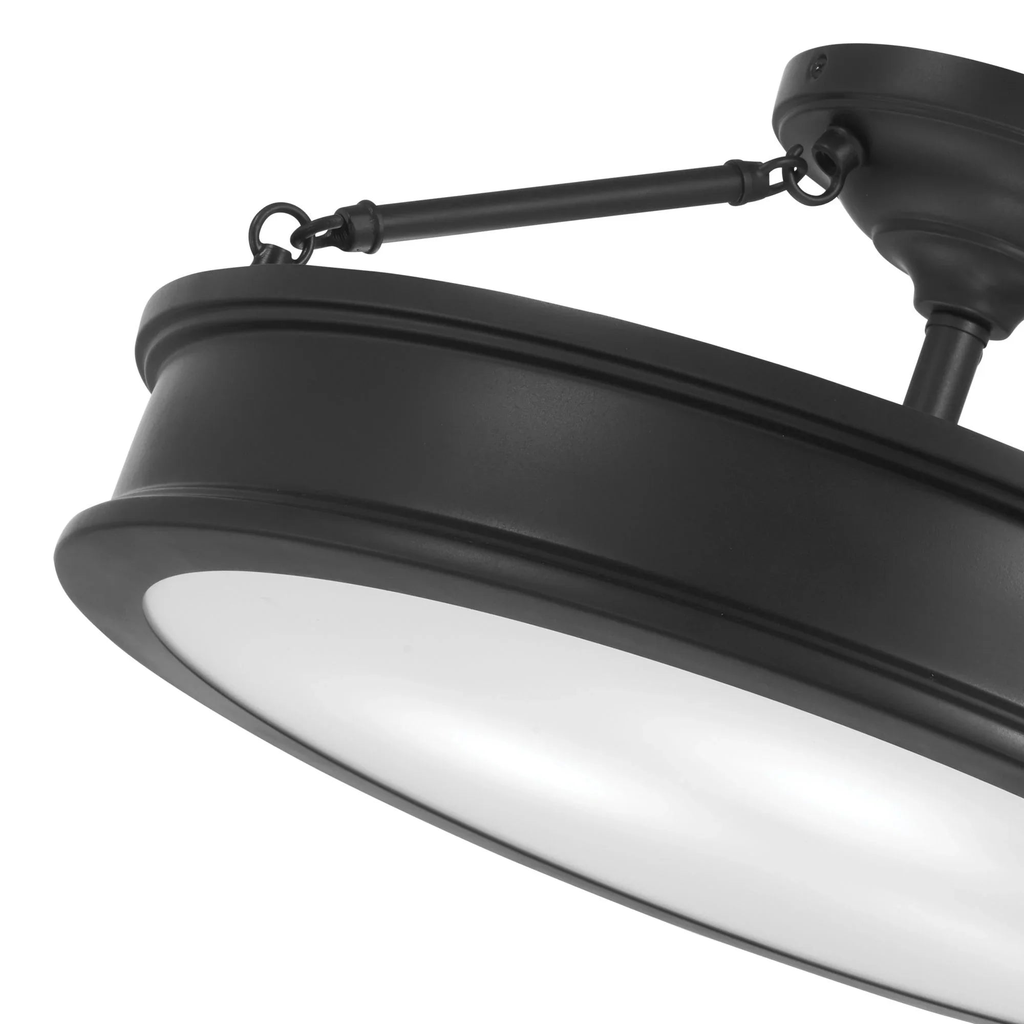 Harbour Point 19" 3-Light Semi-Flush Mount, Coal Finish