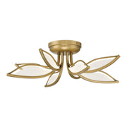 Papilio 21" LED Flush Mount, Legacy Brass Finish
