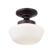 12" Semi-Flush Mount, Brushed Bronze Finish