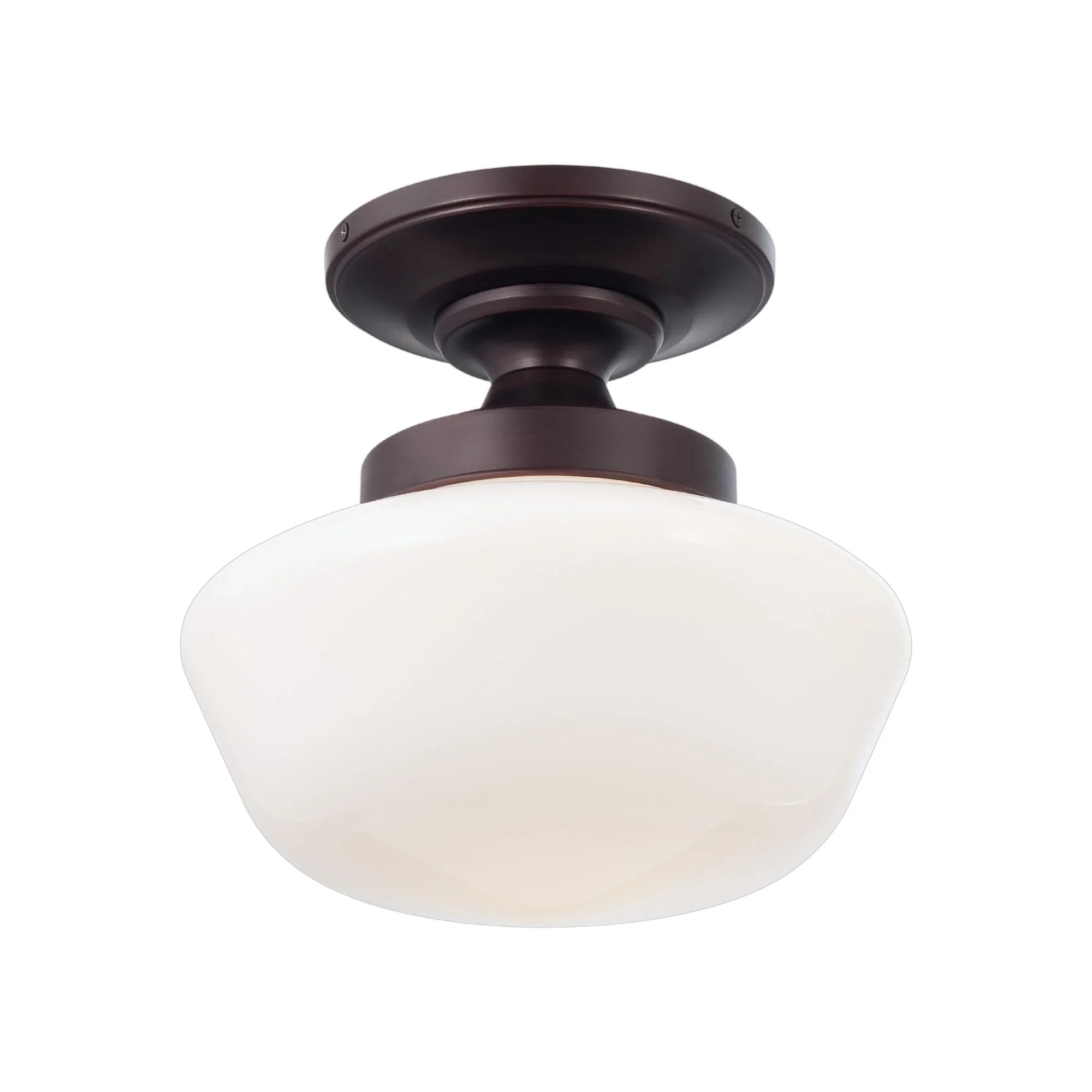 12" Semi-Flush Mount, Brushed Bronze Finish
