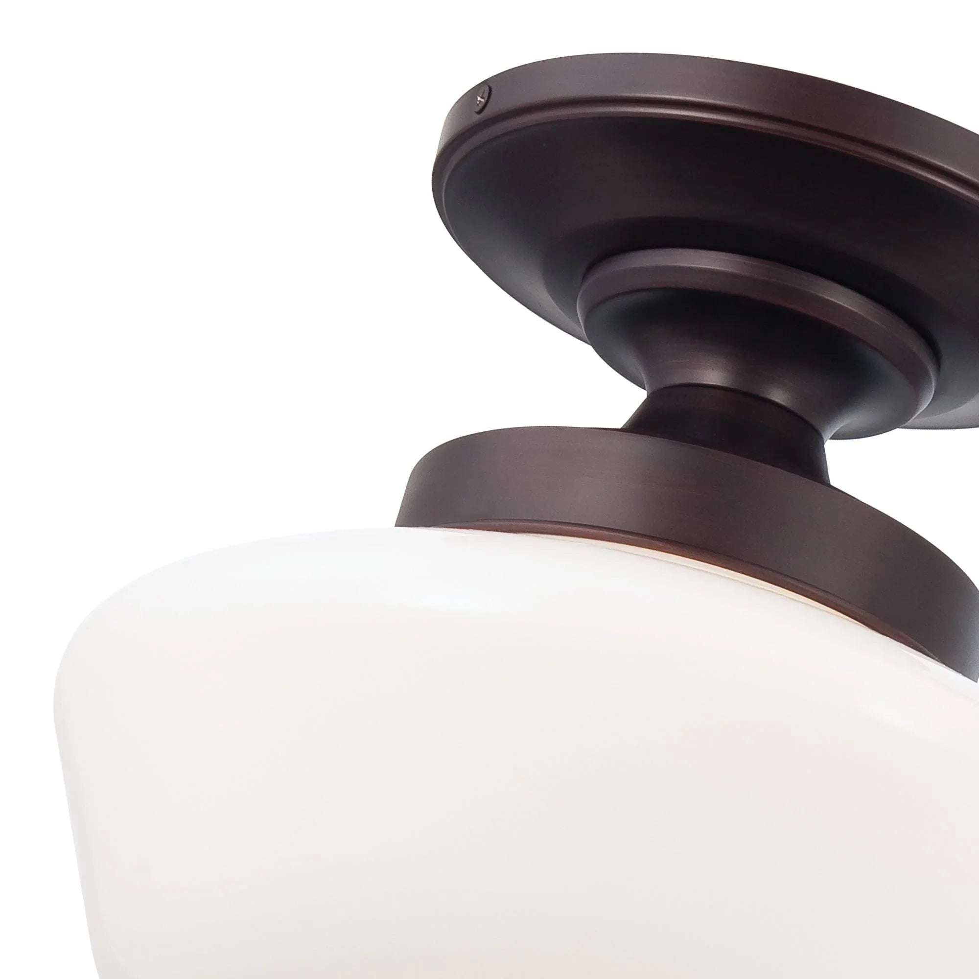 12" Semi-Flush Mount, Brushed Bronze Finish