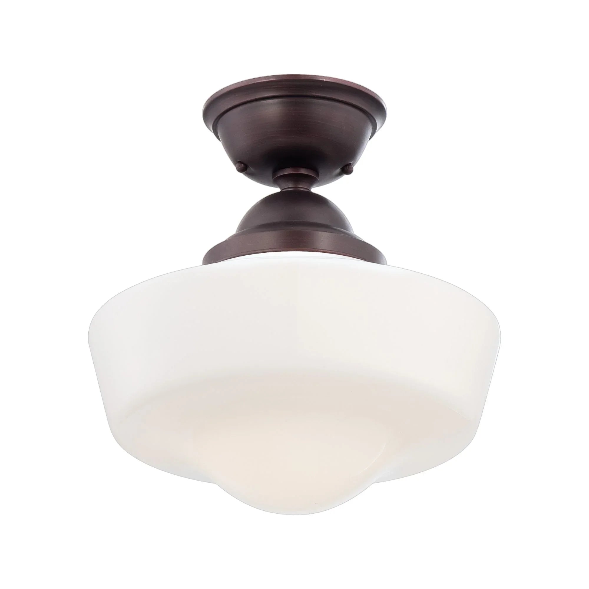 15" Semi-Flush Mount, Brushed Bronze Finish