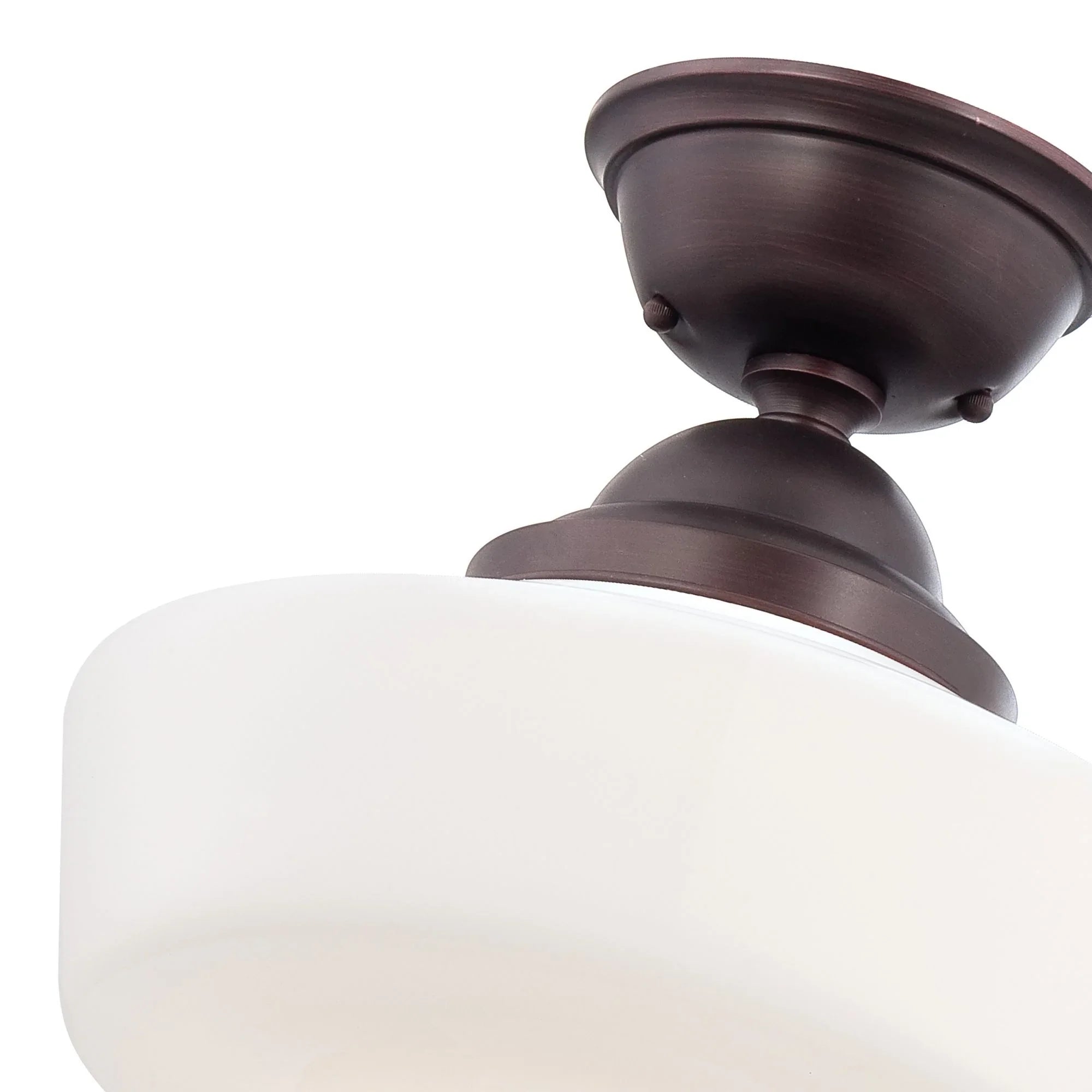 15" Semi-Flush Mount, Brushed Bronze Finish