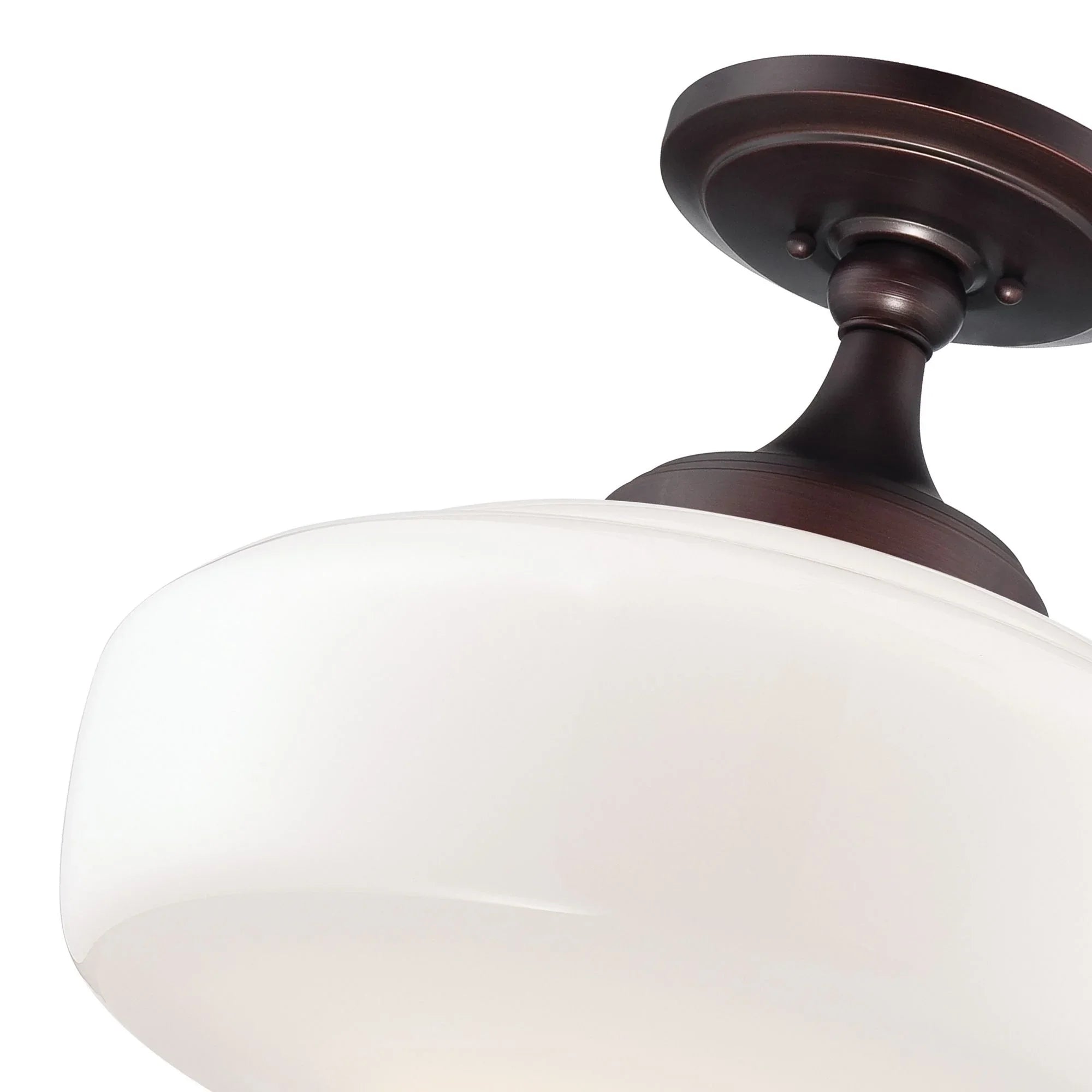 17" Semi-Flush Mount, Brushed Bronze Finish