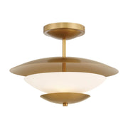 Solara 18" 3-Light Semi-Flush Mount, Legacy Brass Finish
