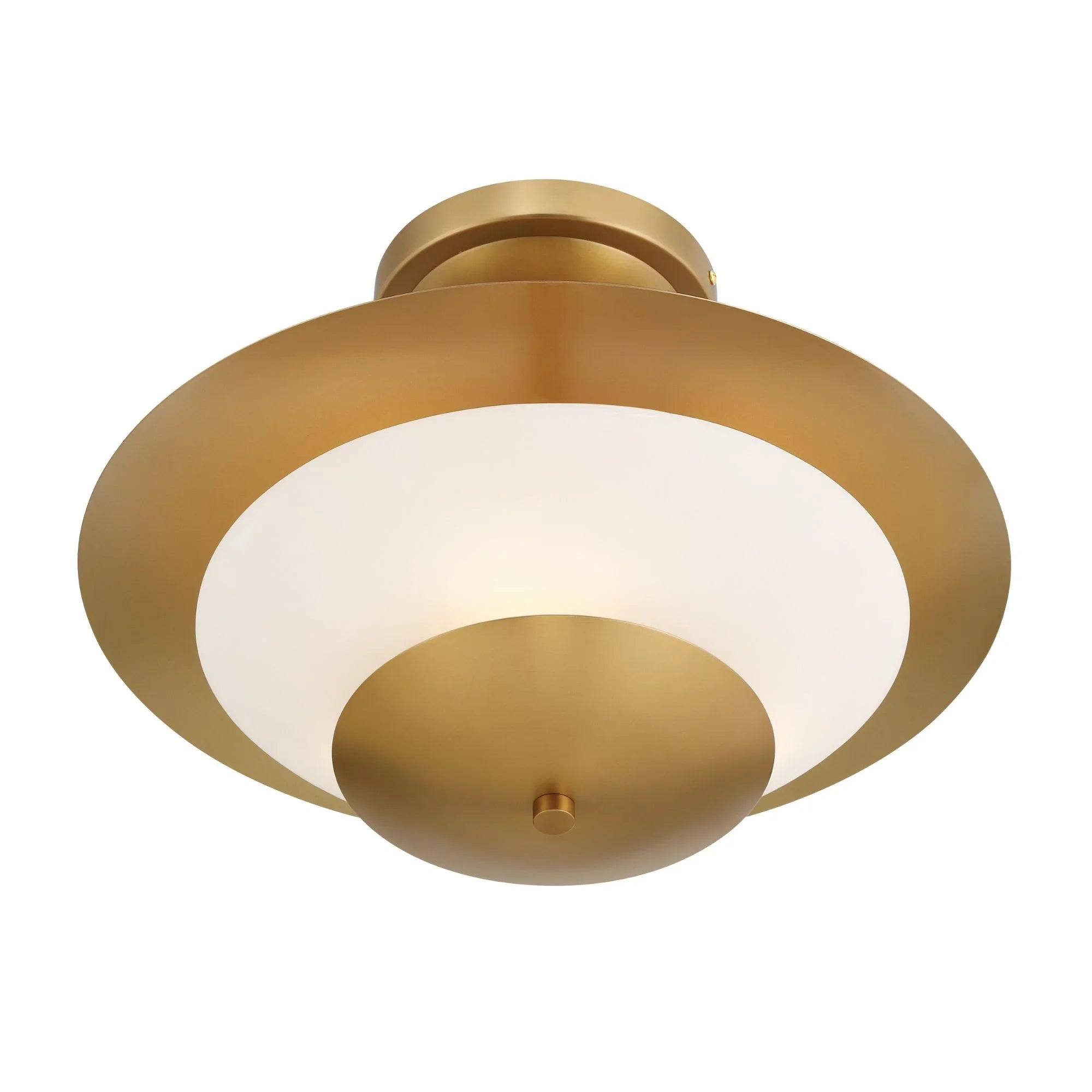 Solara 18" 3-Light Semi-Flush Mount, Legacy Brass Finish