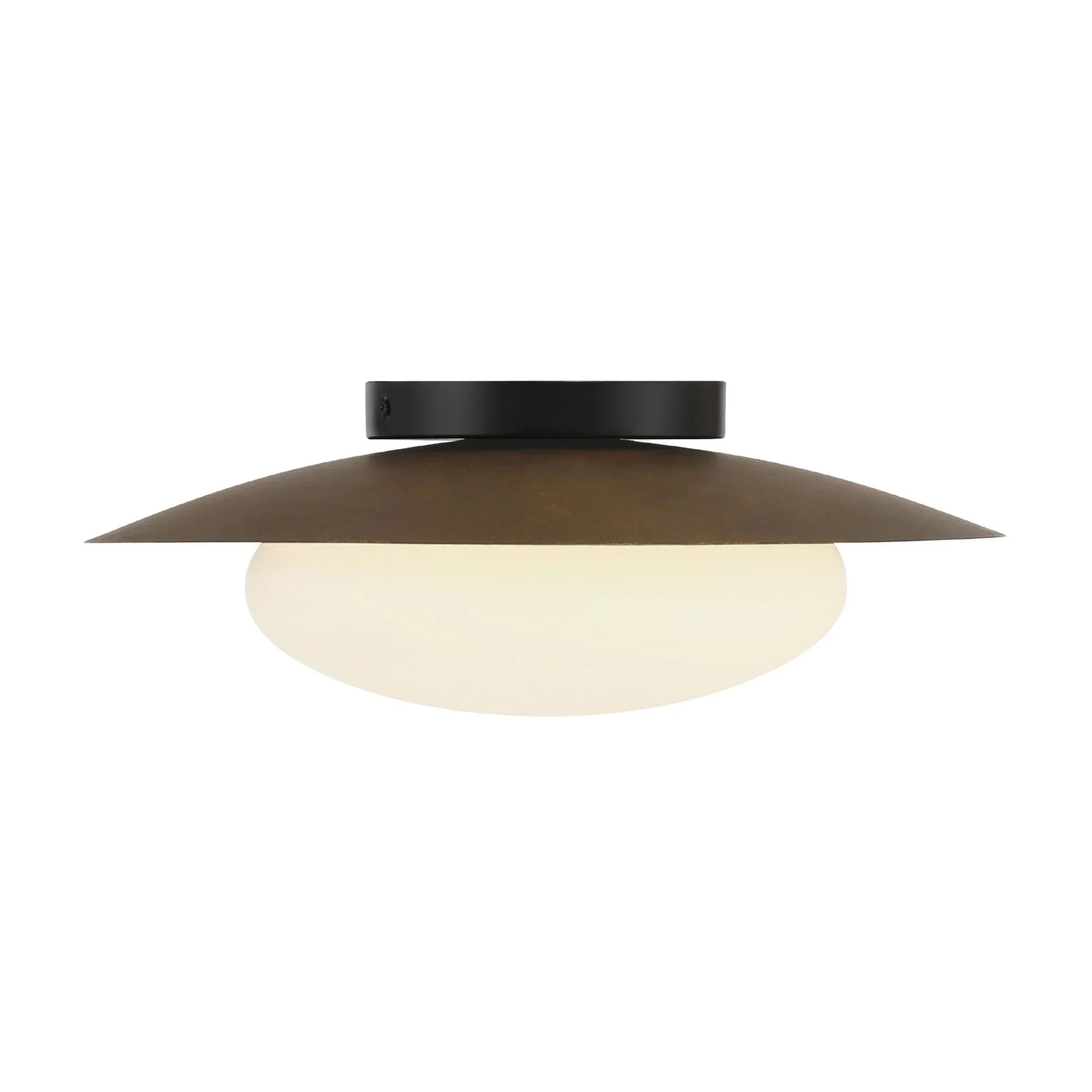 Zinola 15" LED Flush Mount, Halcyon Gold & Sand Coal Finish