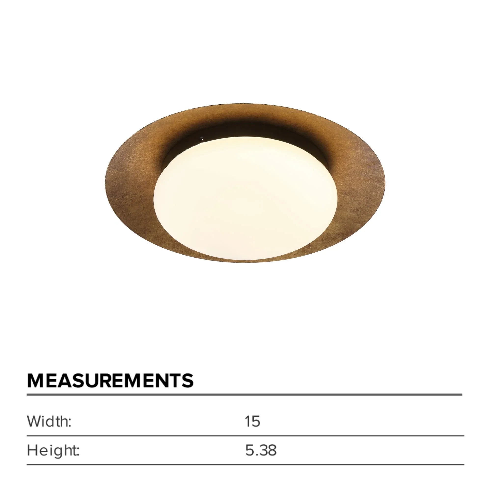 Zinola 15" LED Flush Mount, Halcyon Gold & Sand Coal Finish