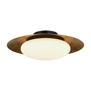 Zinola 18" LED Flush Mount, Sand Coal & Halcyon Gold Finish