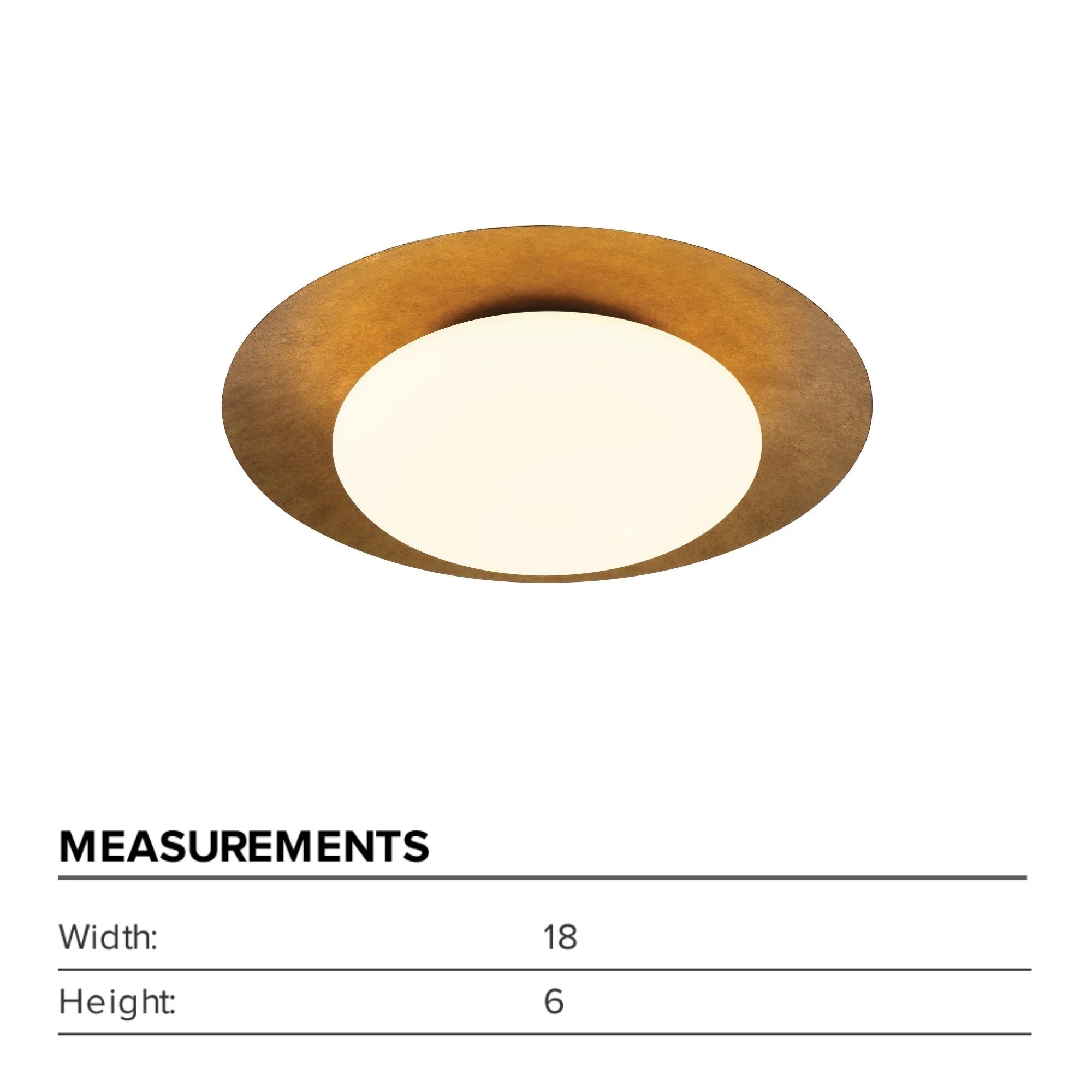 Zinola 18" LED Flush Mount, Sand Coal & Halcyon Gold Finish