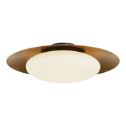 Zinola 24" LED Flush Mount, Sand Coal & Halcyon Gold Finish