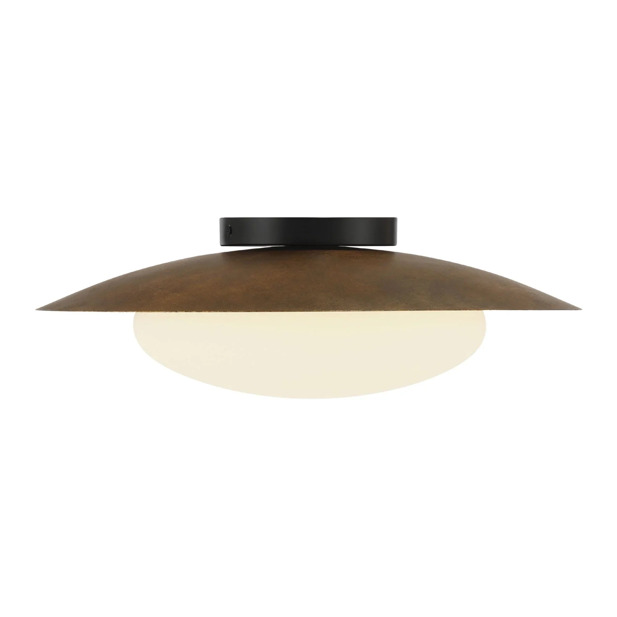 Zinola 24" LED Flush Mount, Sand Coal & Halcyon Gold Finish
