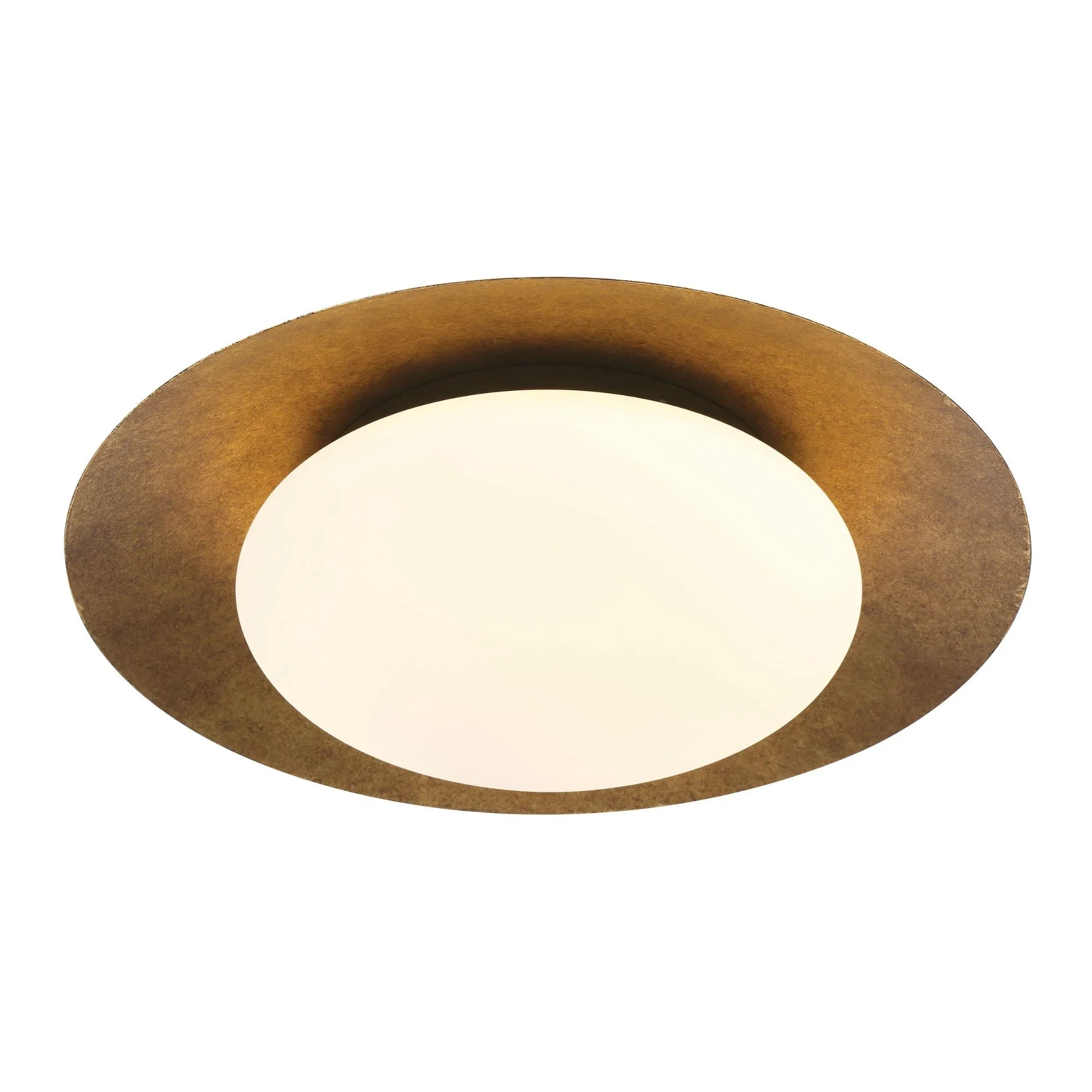 Zinola 24" LED Flush Mount, Sand Coal & Halcyon Gold Finish