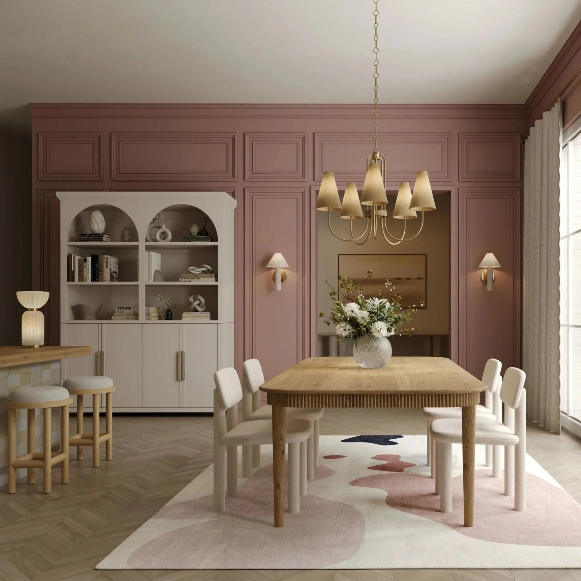 Cordelia 17" 2-Light Table Lamp, Aged Brass Finish