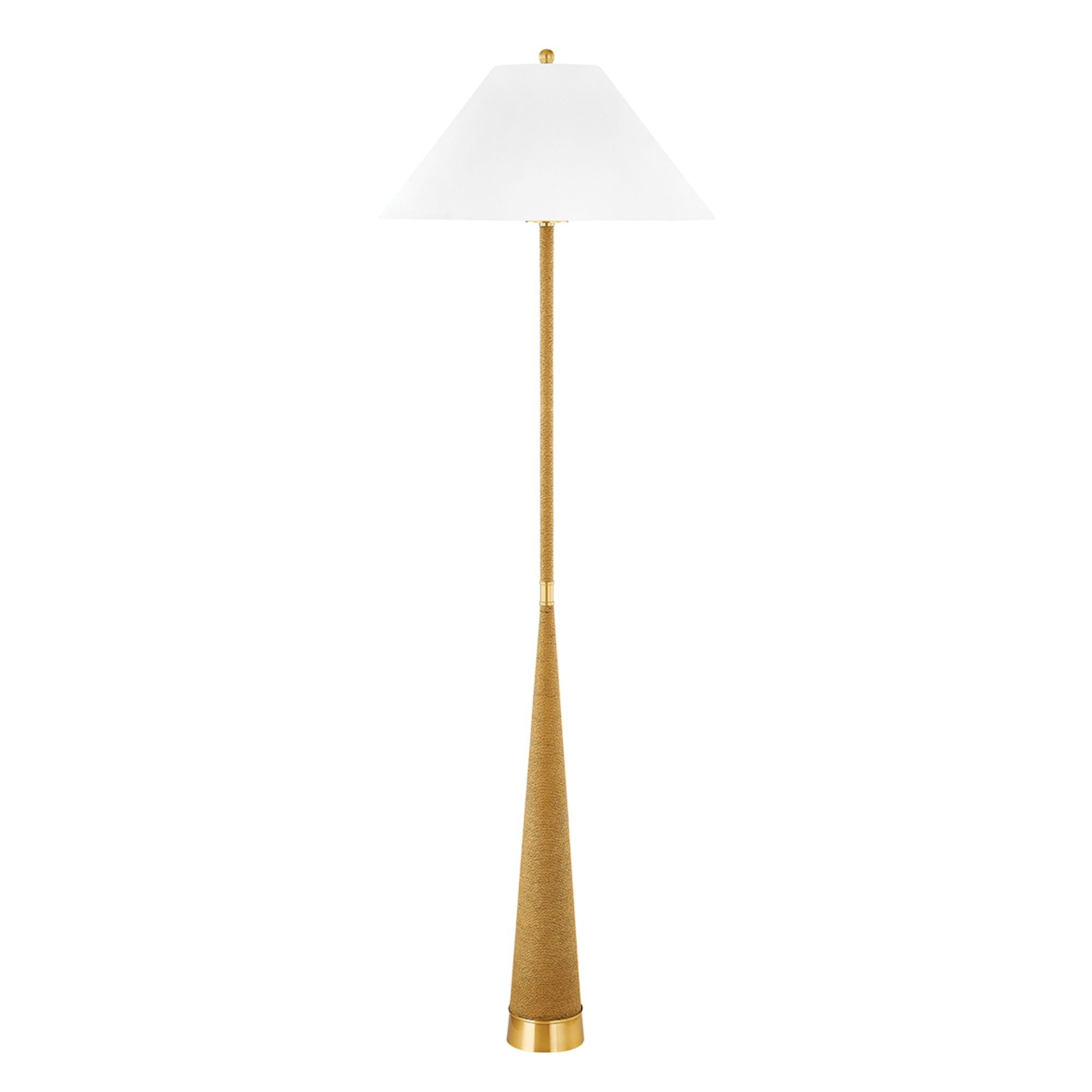 Indie 64" Floor Lamp, Aged Brass Finish