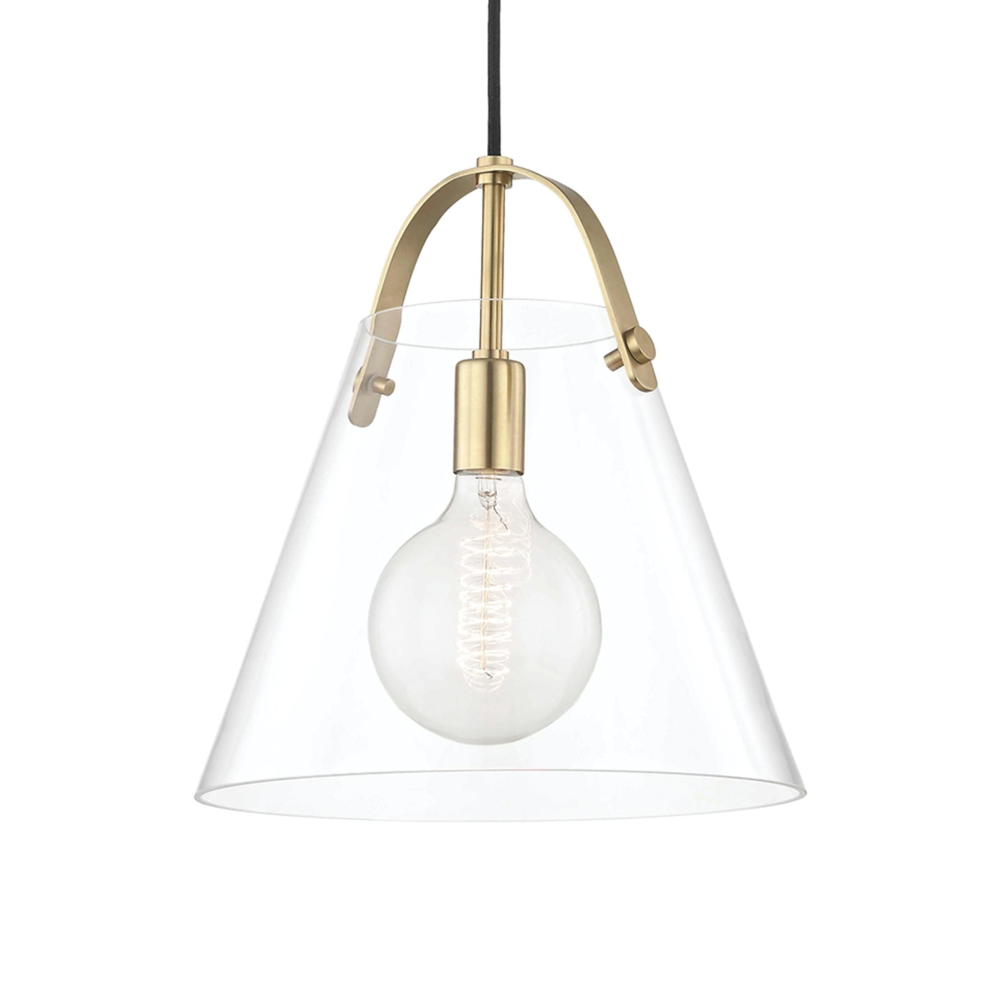 Karin 13" Pendant Light Brass Finish