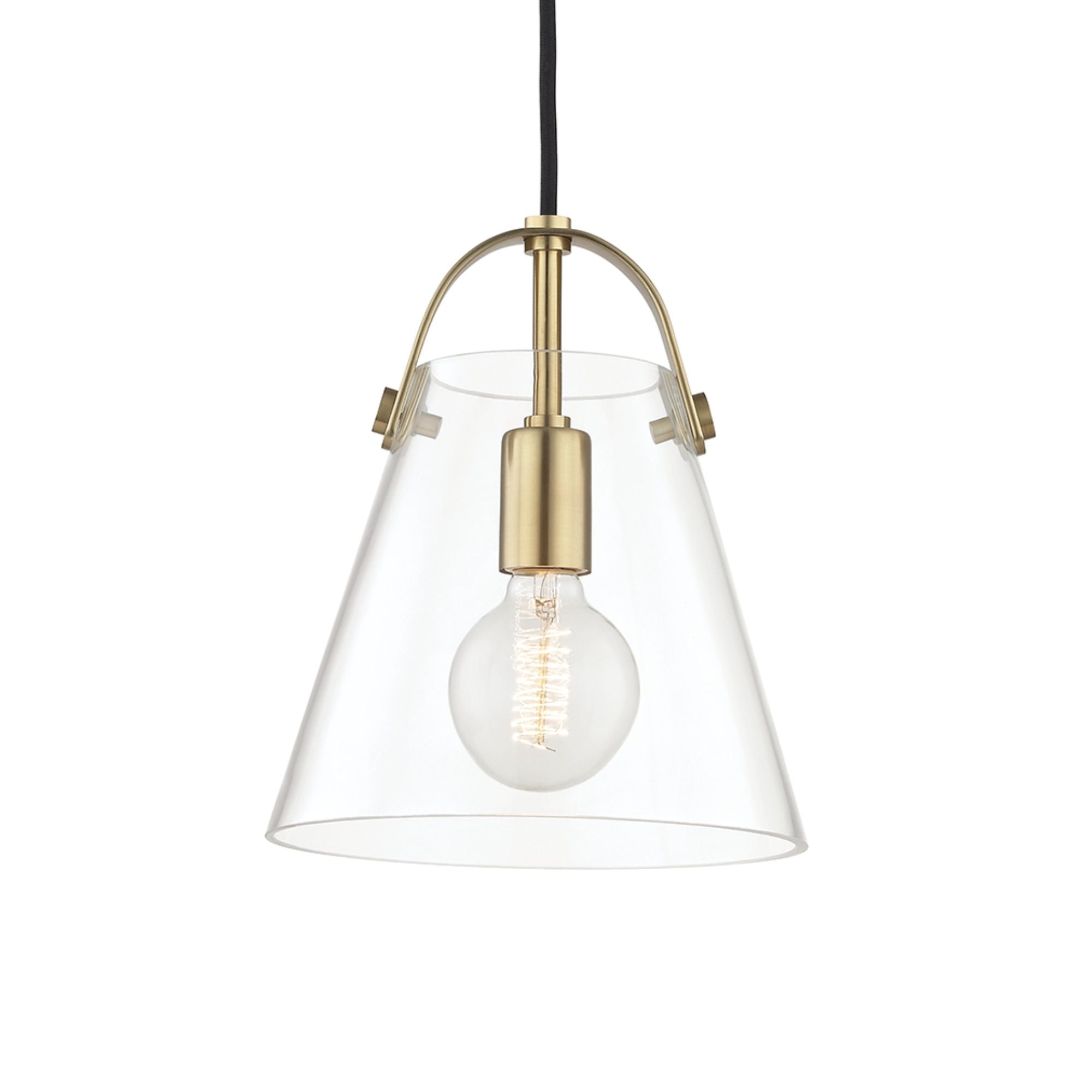 Karin 9" Pendant Light Brass Finish