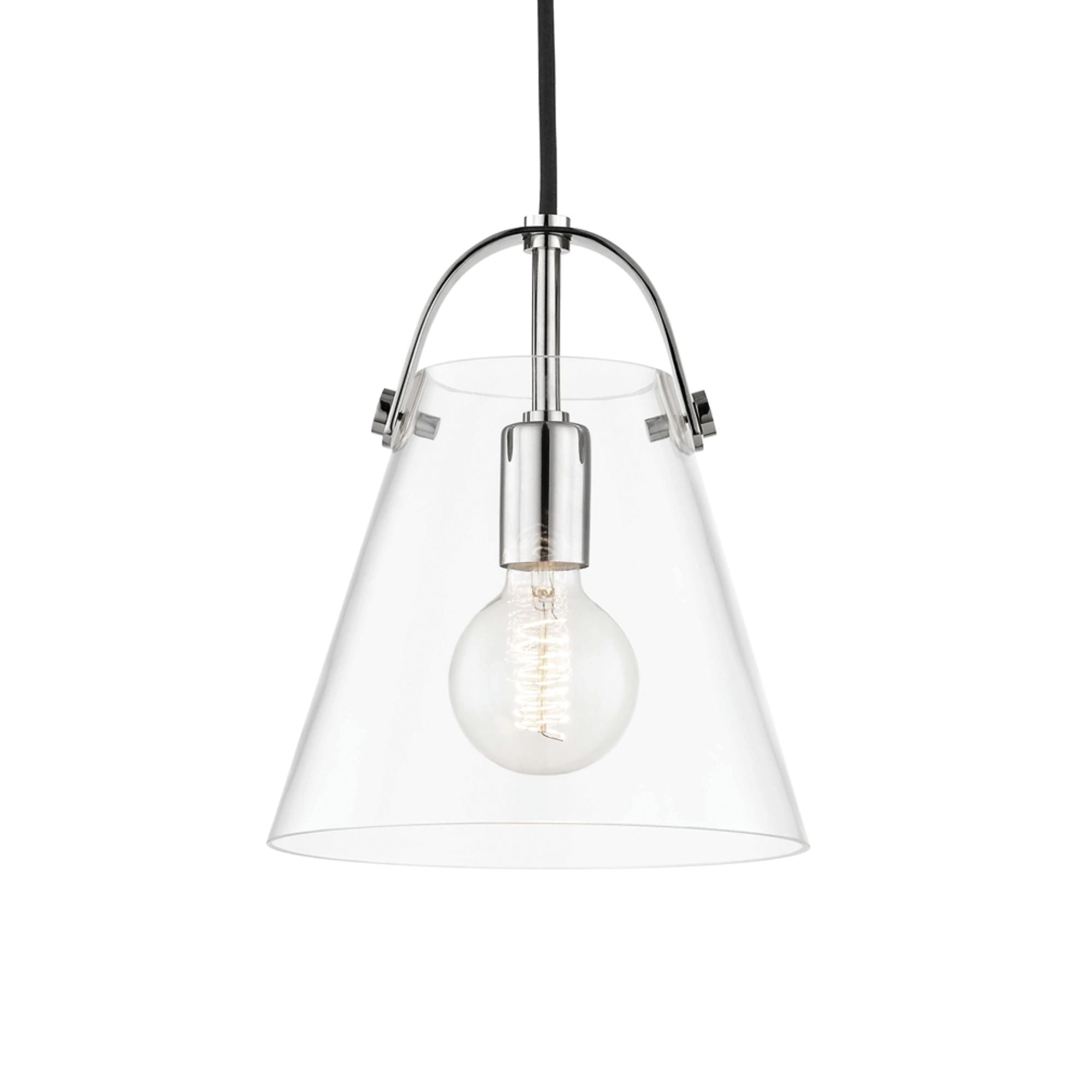 Karin 9 in. Pendant Light Polished Nickel Finish