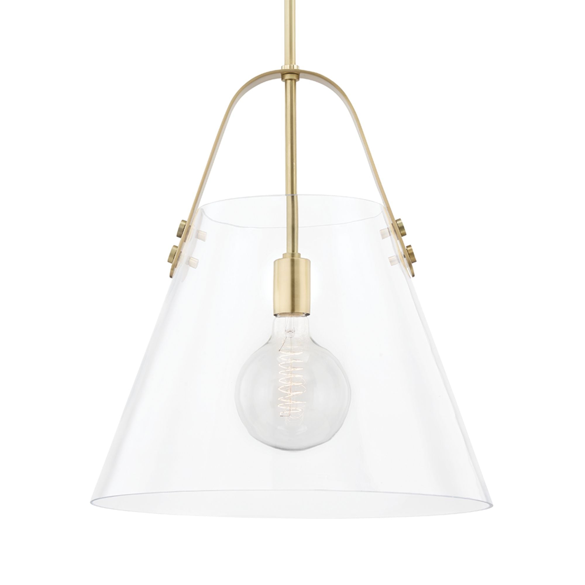 Karin 17" Pendant Light Brass Finish