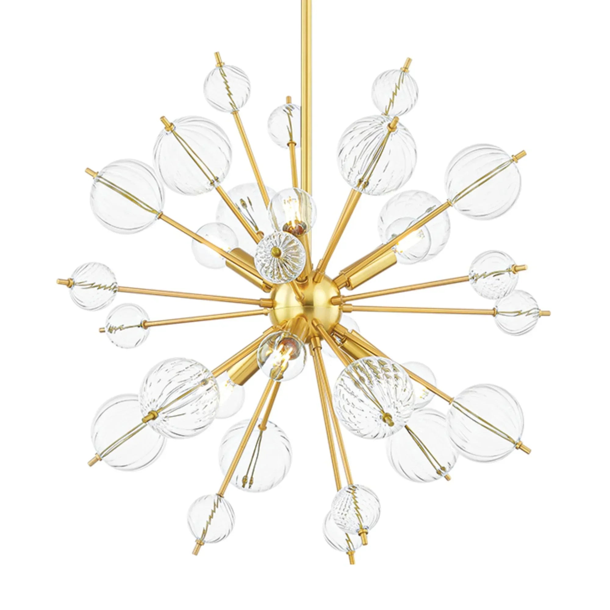 Linnea 22" 6-Light Chandelier, Aged Brass Finish