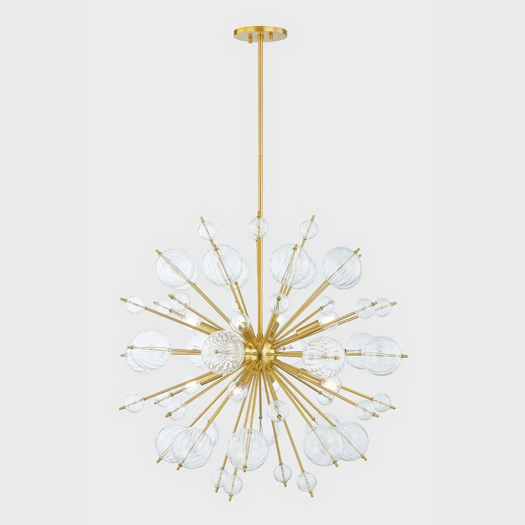 Linnea 30" 8-Light Chandelier, Aged Brass Finish