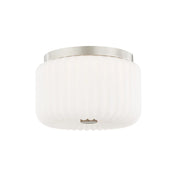 Lydia 10" 2-Light Flush Mount, Polished Nickel Finish