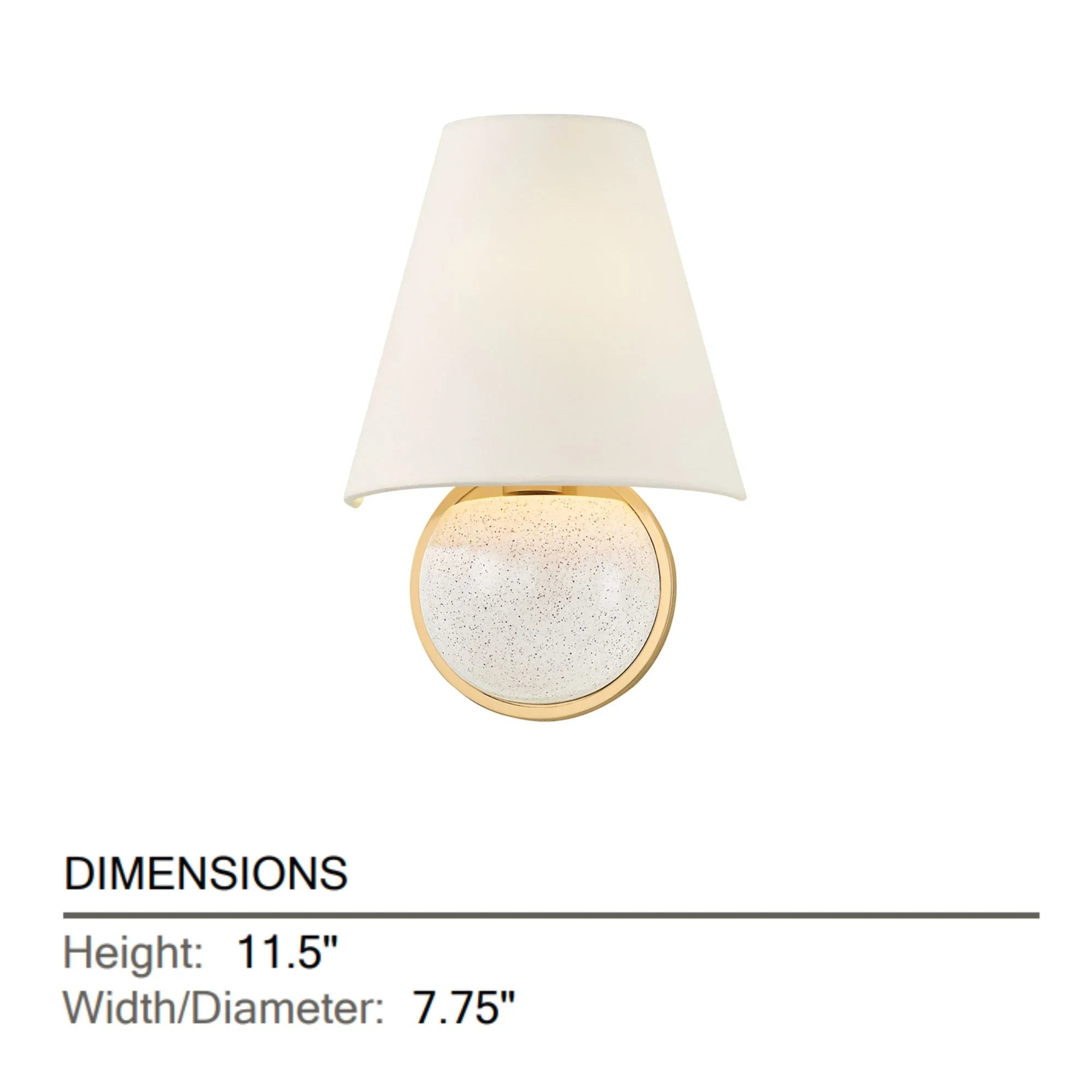 Marlena 12" Wall Sconce, Aged Brass Finish