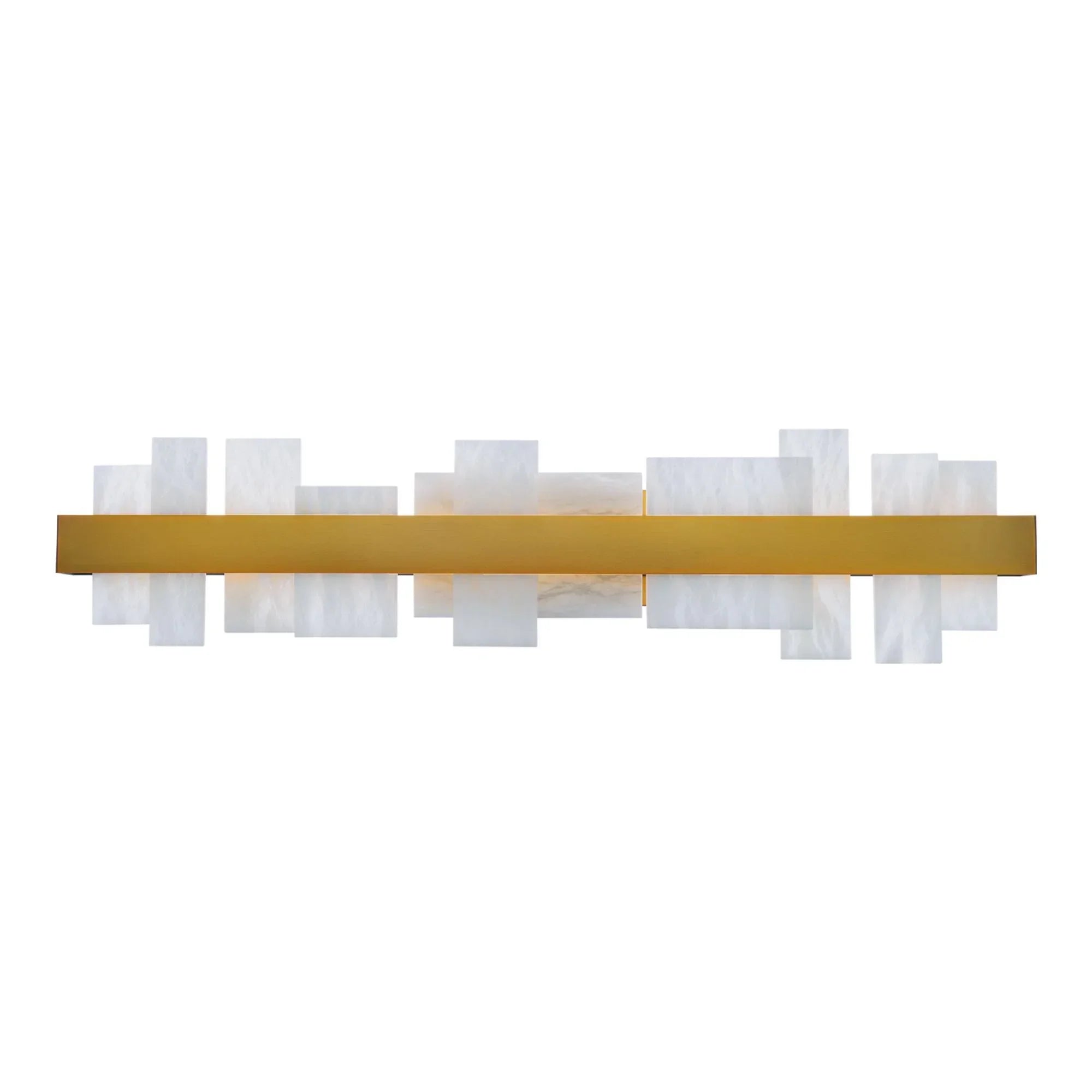 Acropolis 37" LED Bath Light, Aged Brass Finish