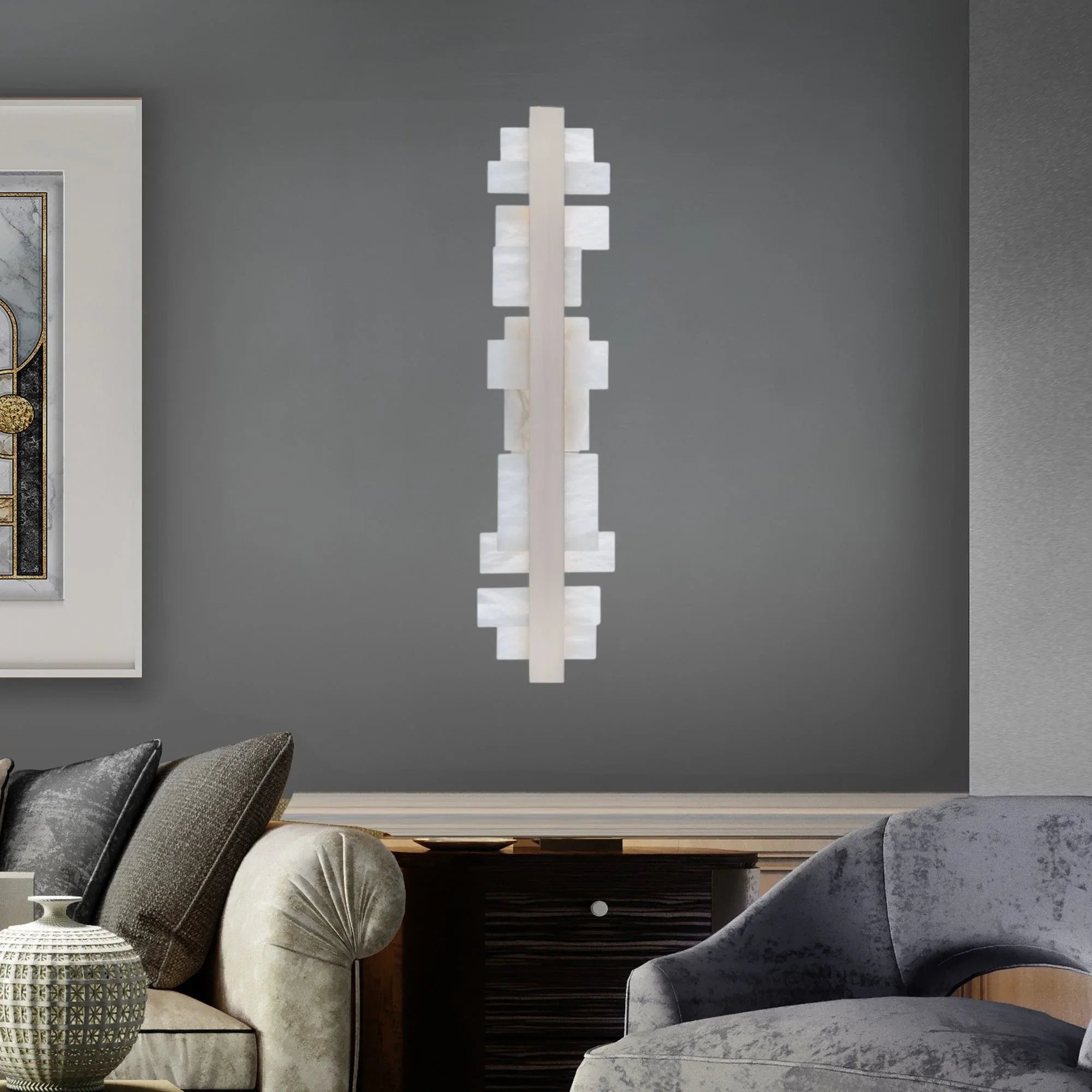 Acropolis 37" LED Bath Light, Brushed Nickel Finish