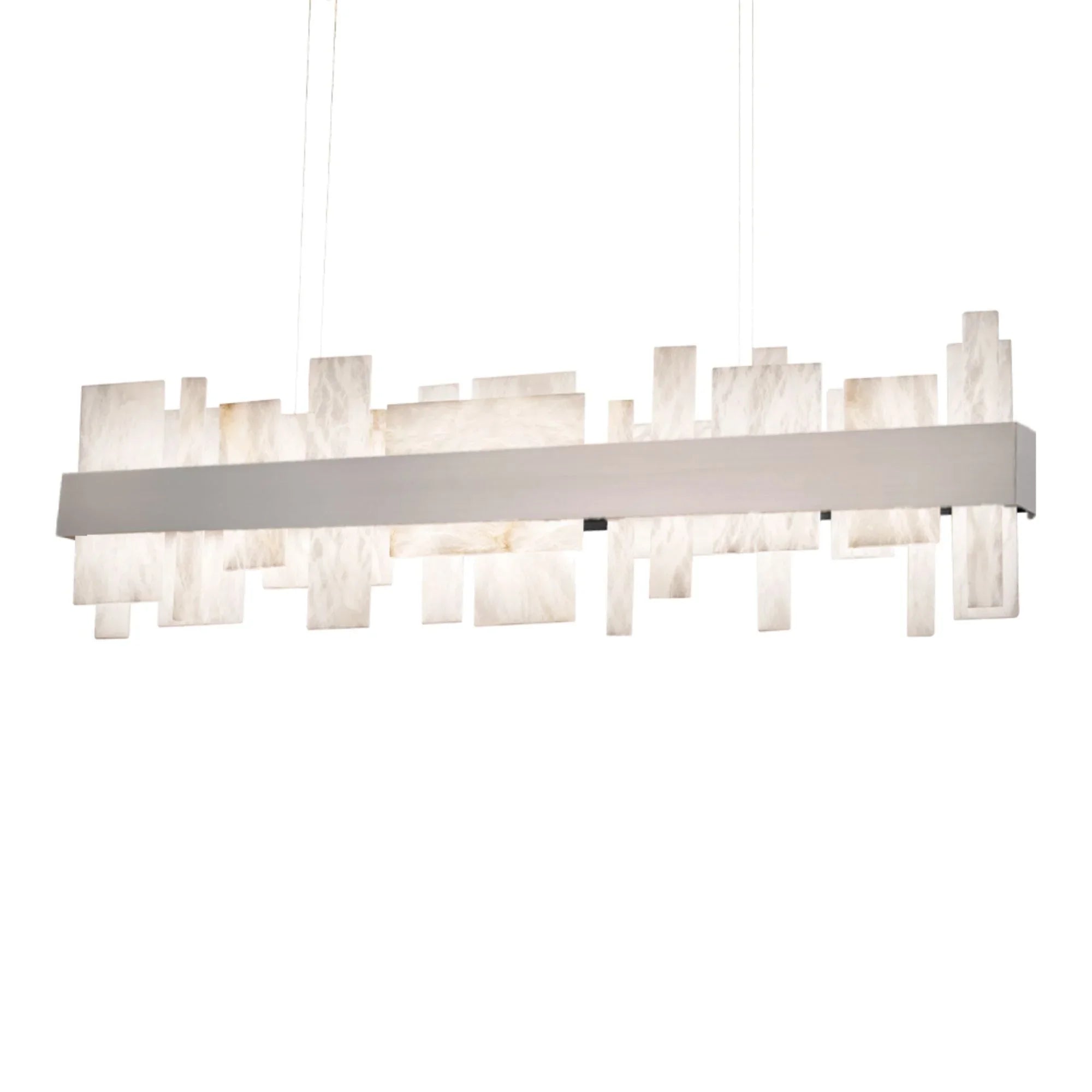 Acropolis 46" LED Linear Pendant, Brushed Nickel Finish