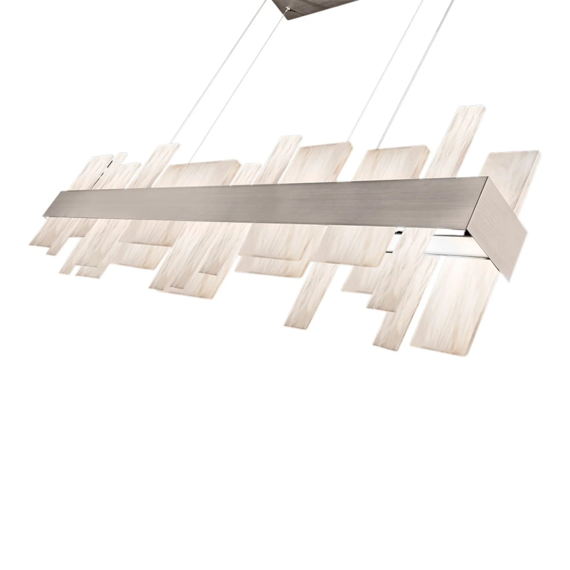 Acropolis 46" LED Linear Pendant, Brushed Nickel Finish