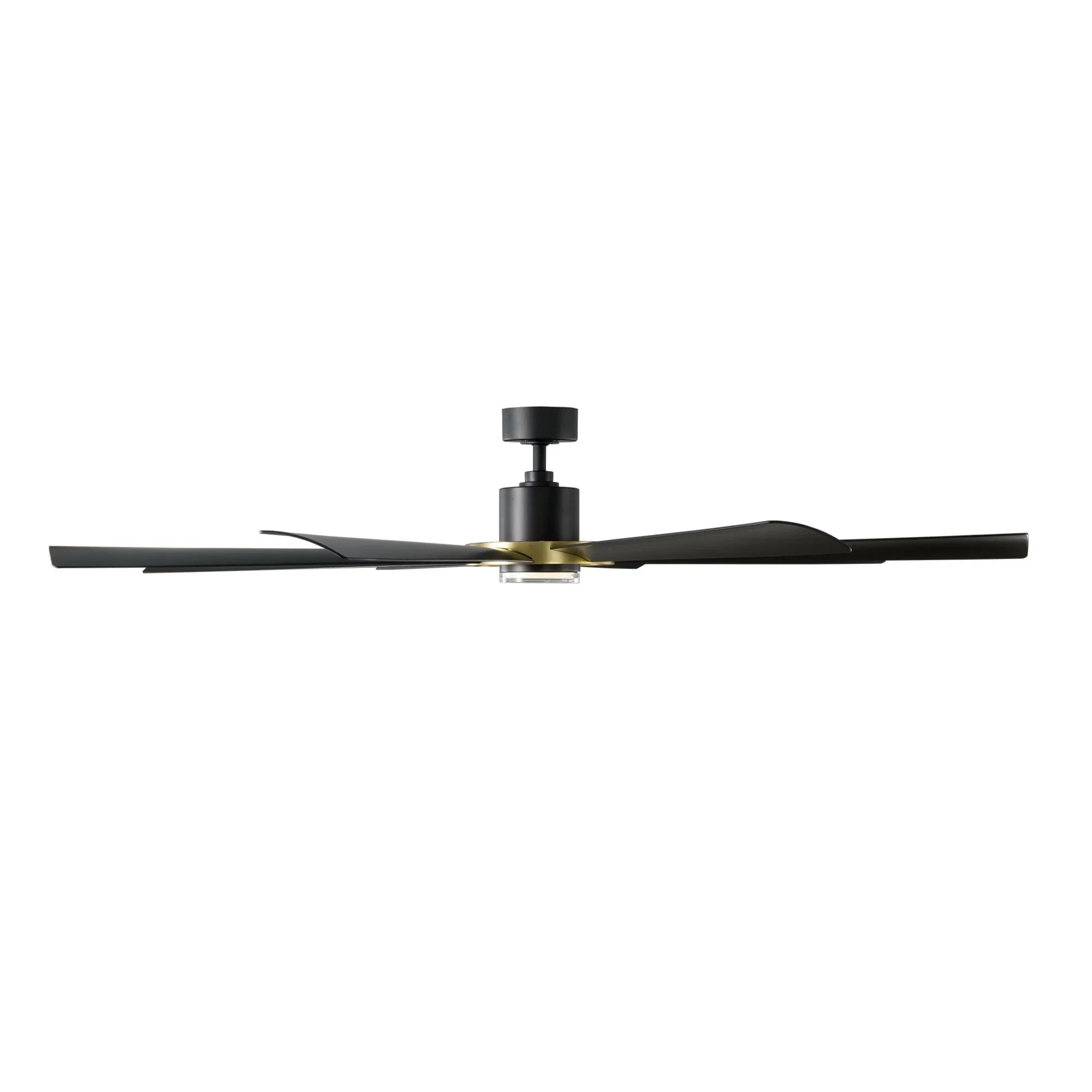 Aura 72" Black & Brass Windmill Outdoor LED Smart Ceiling Fan