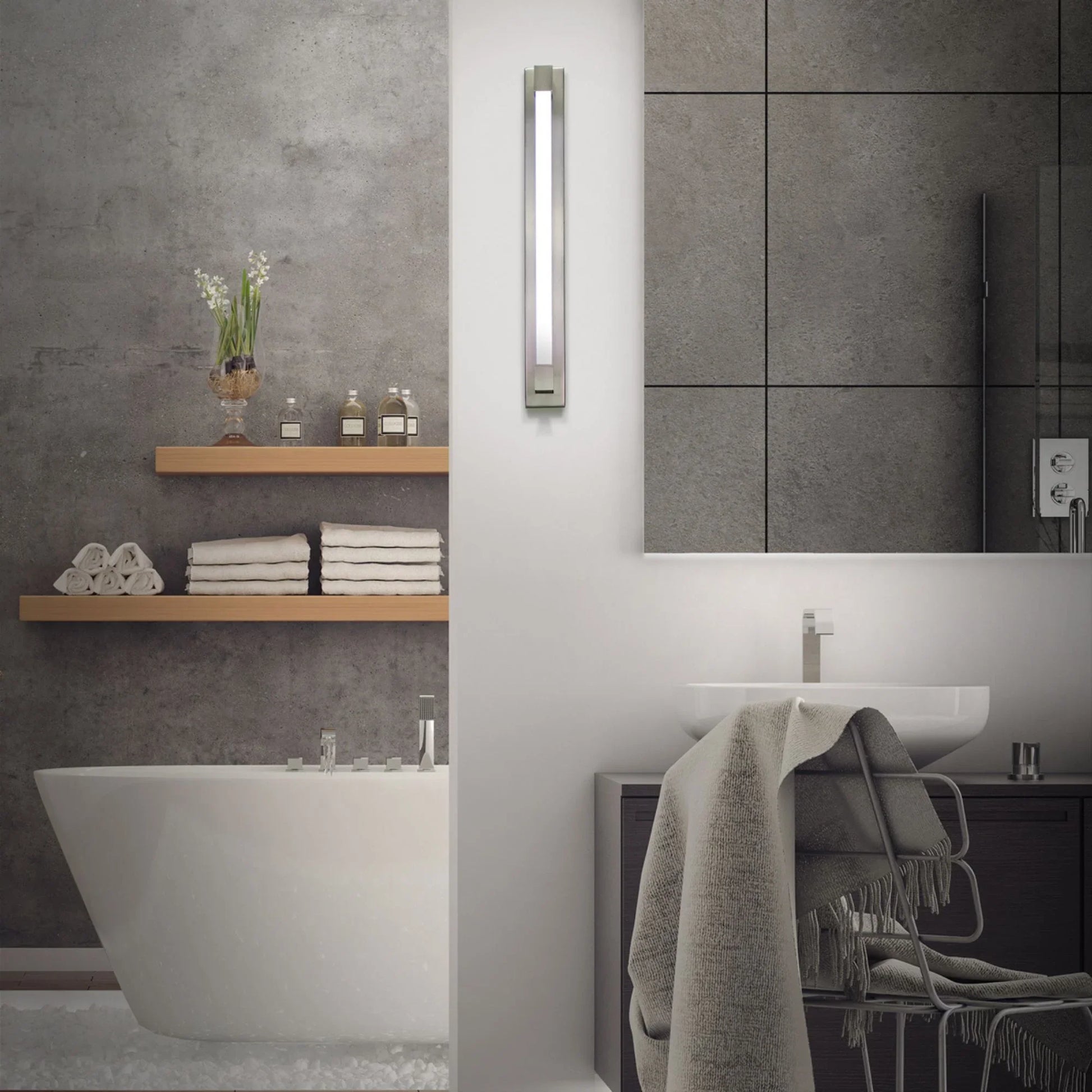 Barre 27" LED Bath Light, 3000K, Brushed Nickel Finish - Bees Lighting